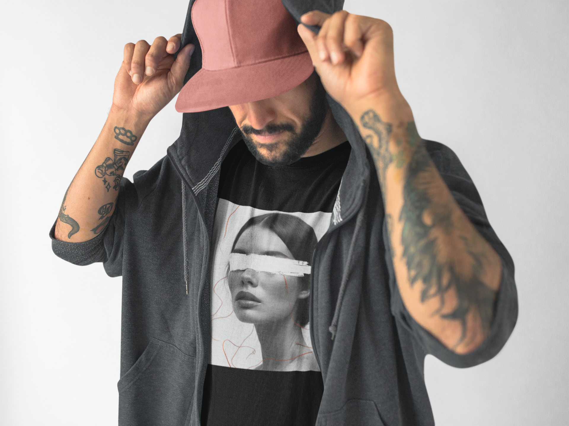 Artistic Abstract Graphic Tee for Creative Souls, Unisex Cotton Crew Shirt, Unique Wearable Art, Perfect Gift for Art Lovers product thumbnail image