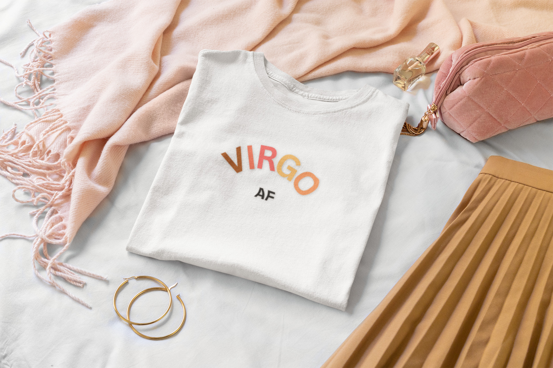 Virgo AF Zodiac Women's Tee - Perfect Gift for Aunt Friend Sister Cousin Niece Daughter Woman  product thumbnail image