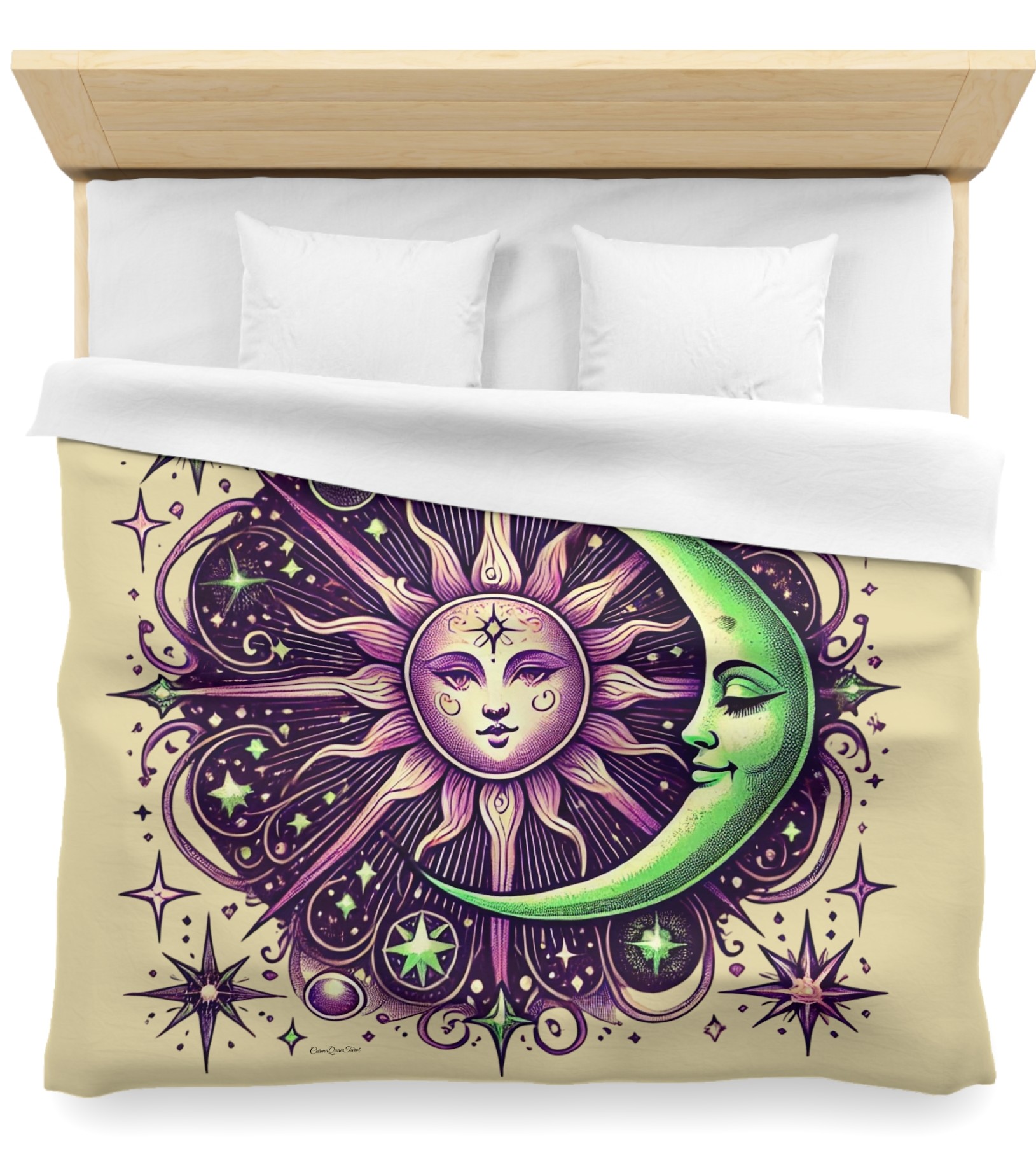 🌙 Celestial Microfiber Duvet Cover – Sun &amp; Moon Bedding, Astro Home Décor product thumbnail image