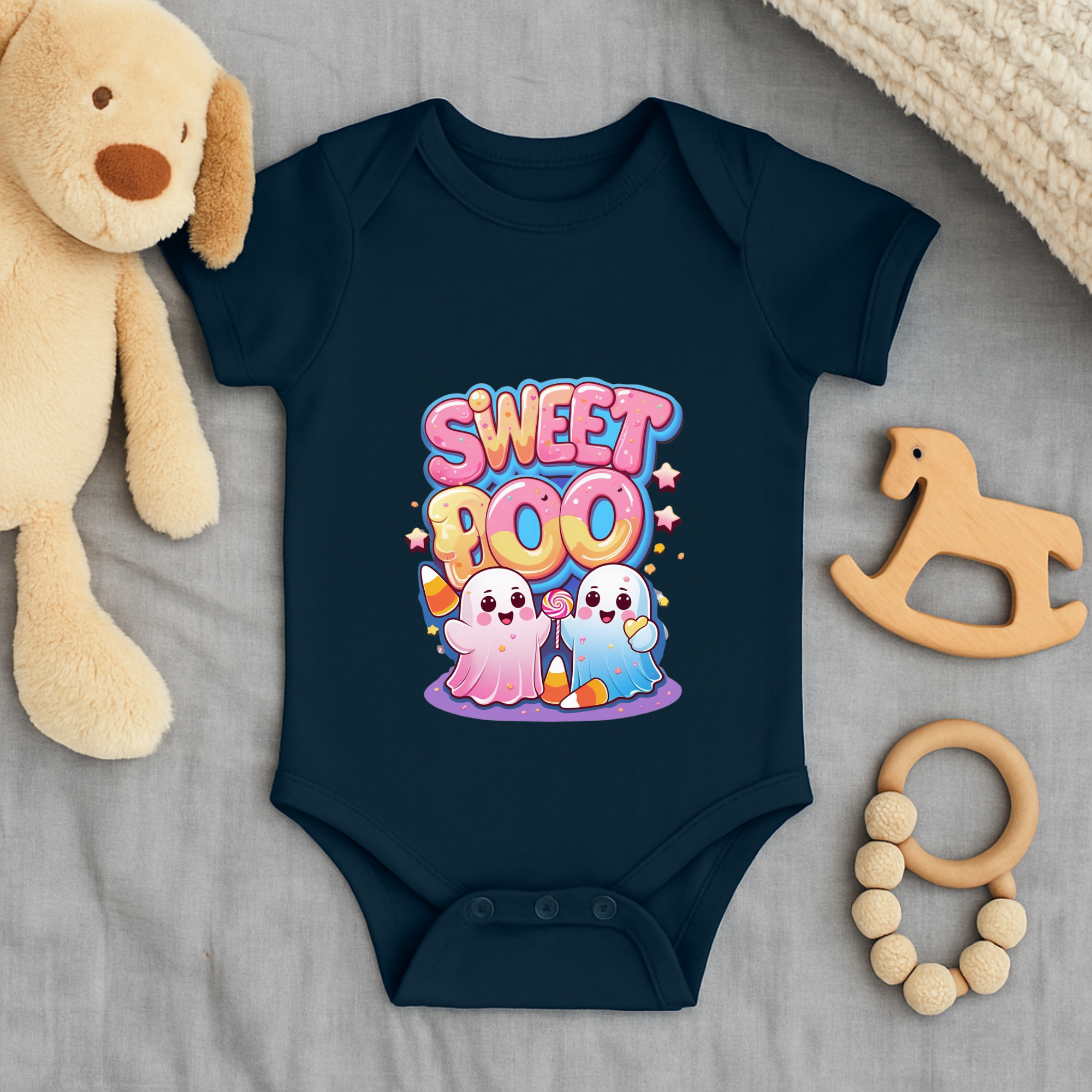 Sweet Boo Halloween Baby Onesie | Cute Ghost Infant Bodysuit | Kawaii Halloween Baby Shower Gift product thumbnail image Sweet Boo Halloween Baby Onesie | Cute Ghost Infant Bodysuit | Kawaii Halloween Baby Shower Gift product thumbnail image