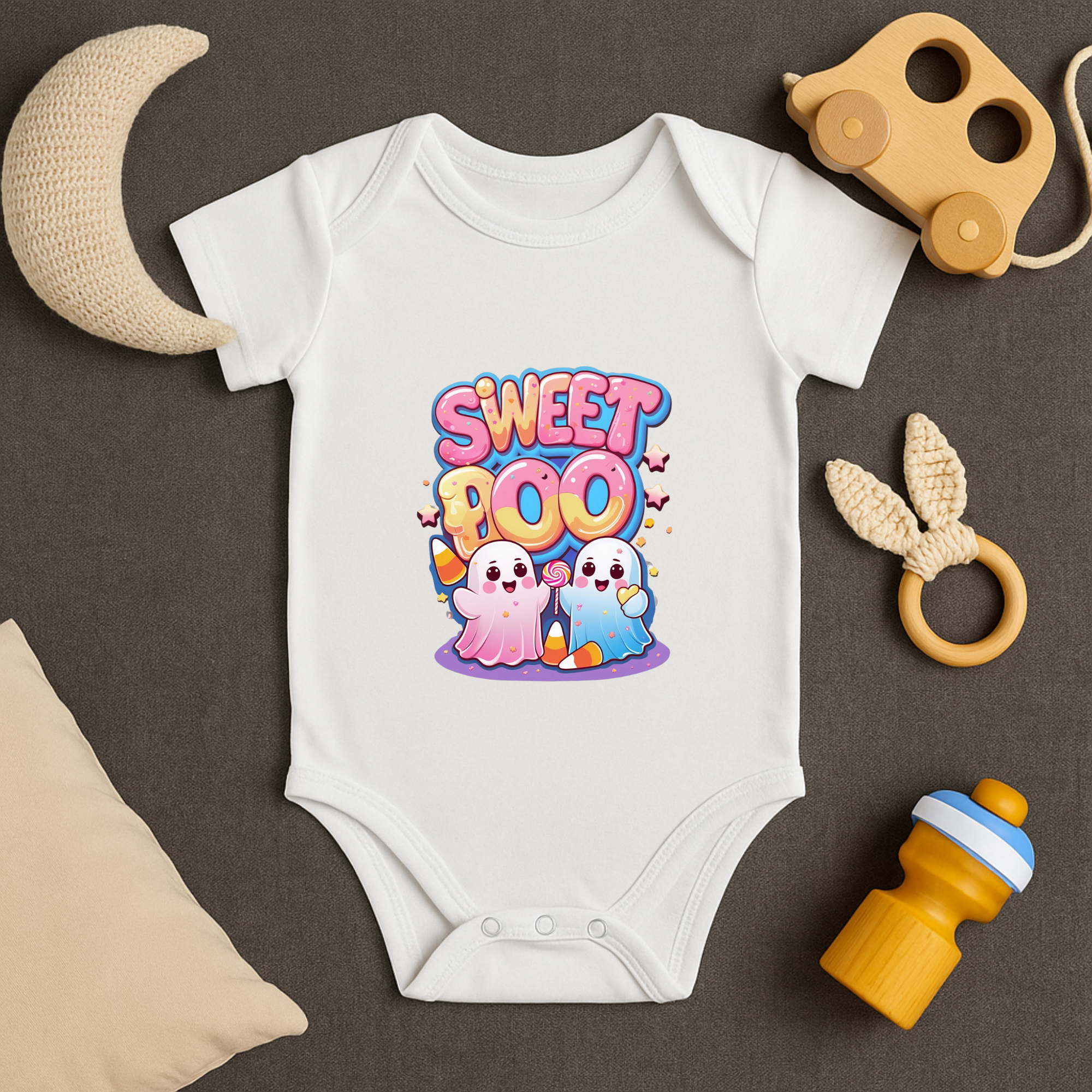 Sweet Boo Halloween Baby Onesie | Cute Ghost Infant Bodysuit | Kawaii Halloween Baby Shower Gift product thumbnail image Sweet Boo Halloween Baby Onesie | Cute Ghost Infant Bodysuit | Kawaii Halloween Baby Shower Gift product thumbnail image