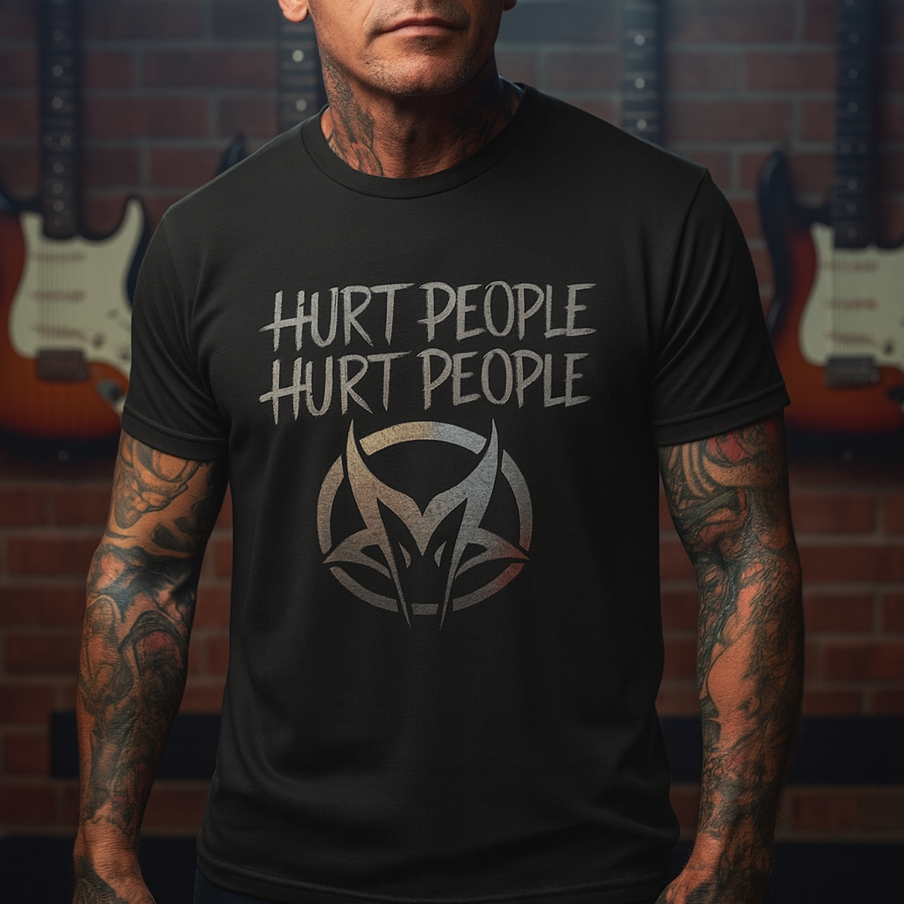 Hurt People T-Shirt  Mudvayne Inspired Metal Band Tee Heavy Rock Graphic Shirt product thumbnail image