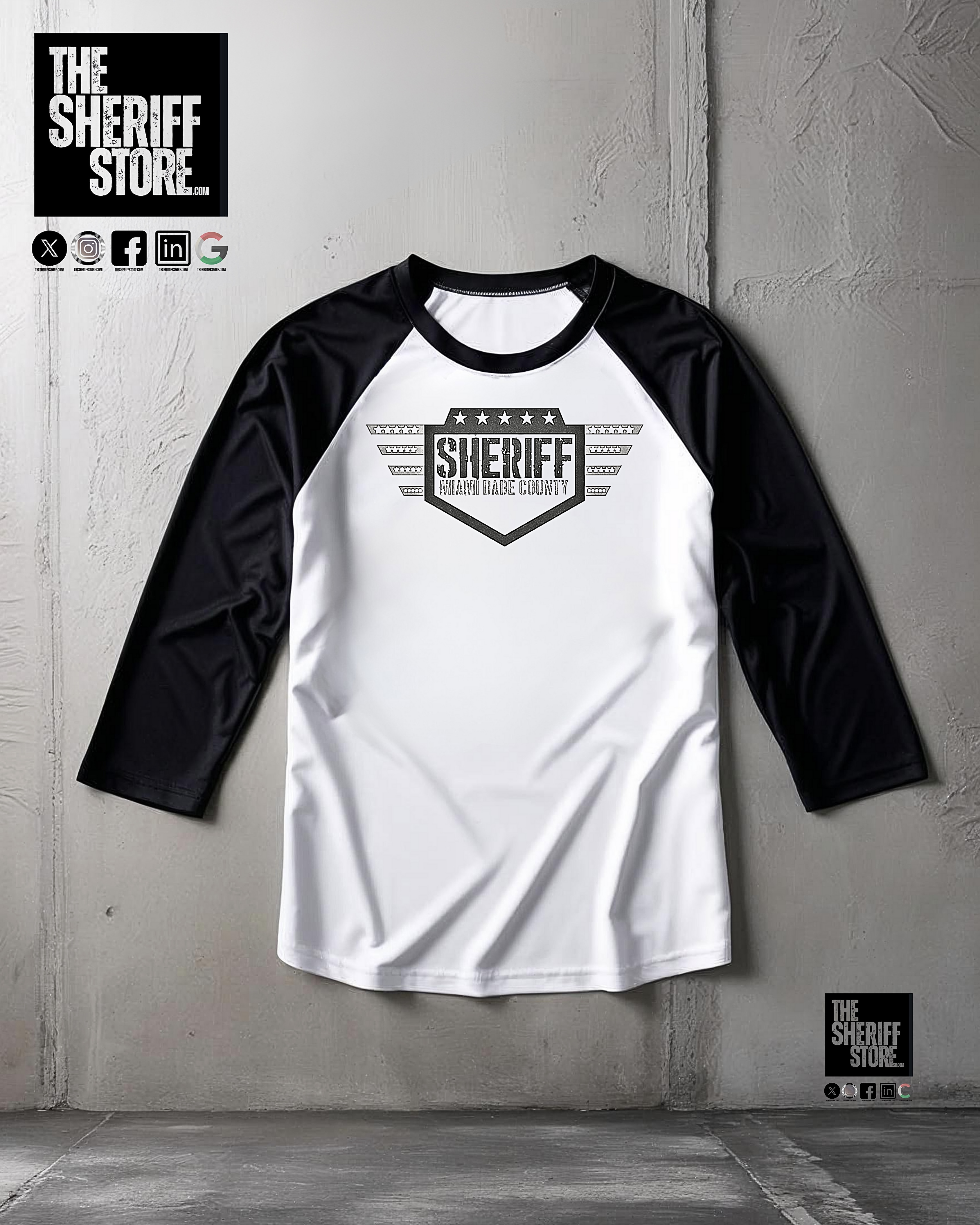 THE SHERIFF STORE 3/4 SLEEVE CLASSIC TEE product thumbnail image THE SHERIFF STORE 3/4 SLEEVE CLASSIC TEE product thumbnail image