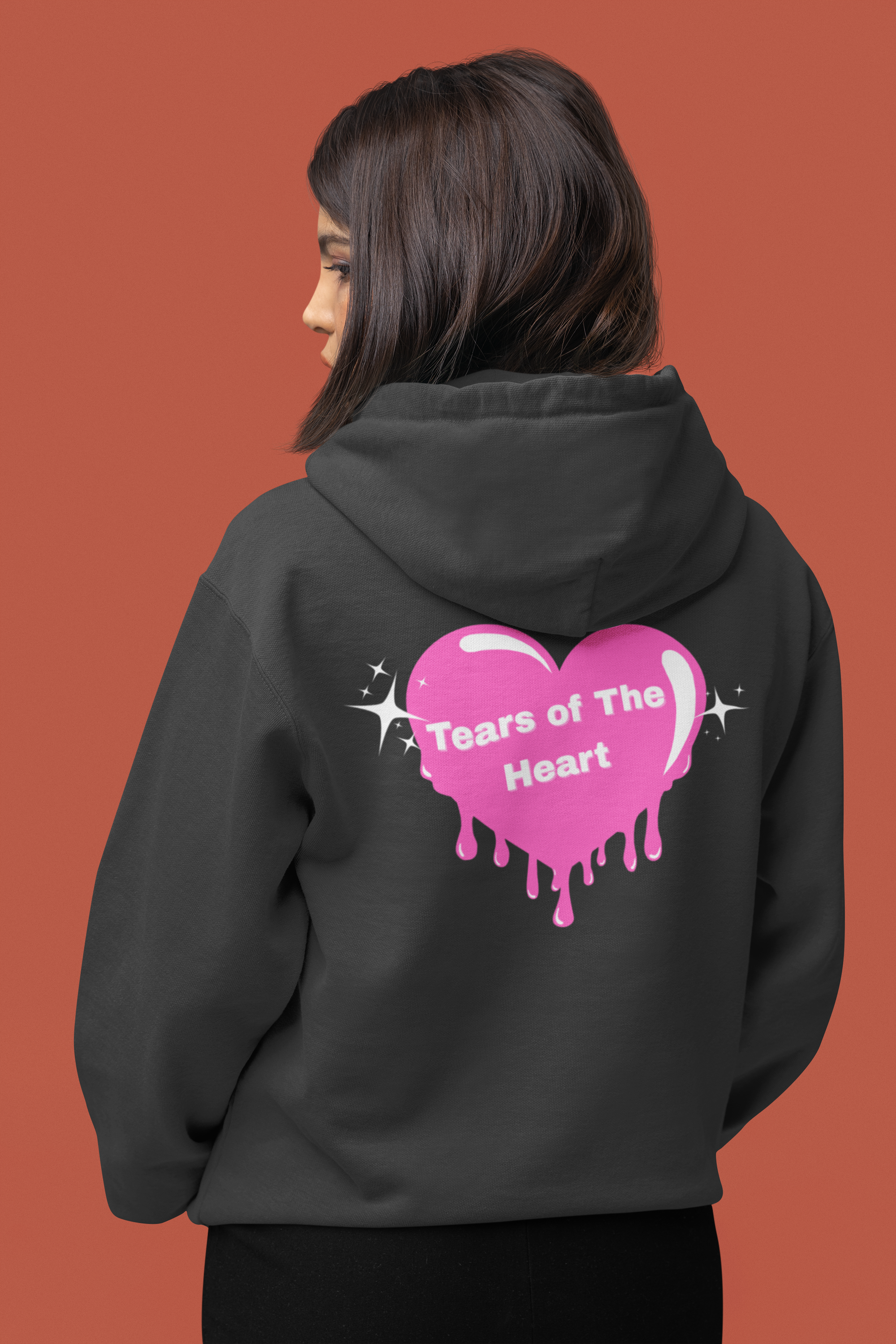 Tears Heart Fleece Hoodie - Cozy, Trendy, Gift for product thumbnail image Tears Heart Fleece Hoodie - Cozy, Trendy, Gift for product thumbnail image