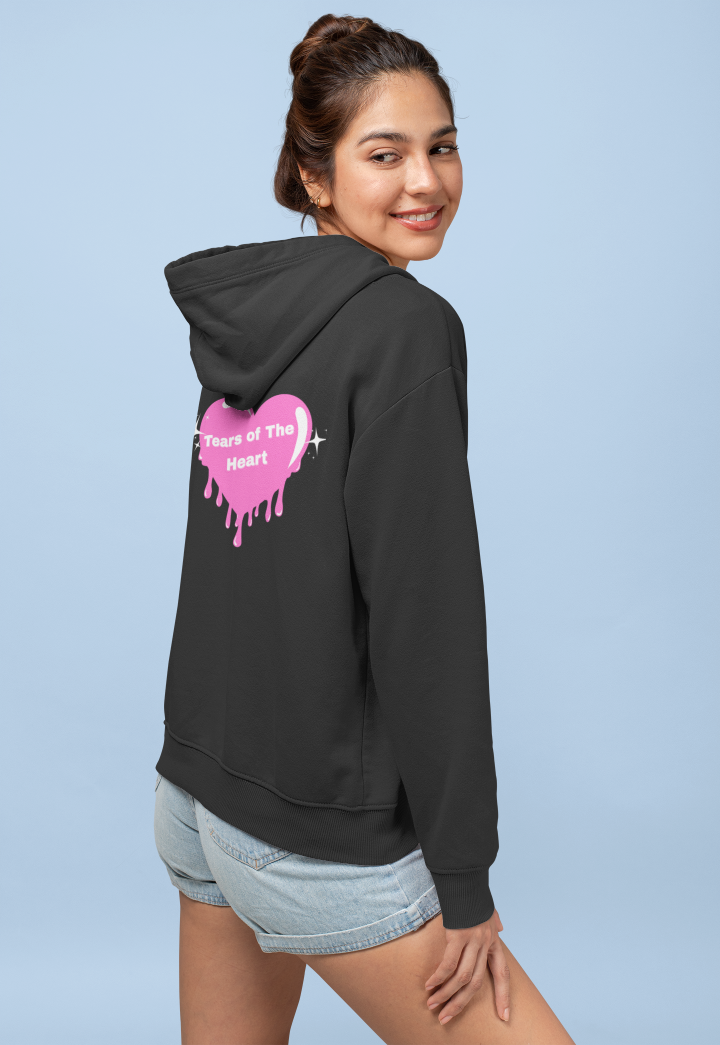 Tears Heart Fleece Hoodie - Cozy, Trendy, Gift for  