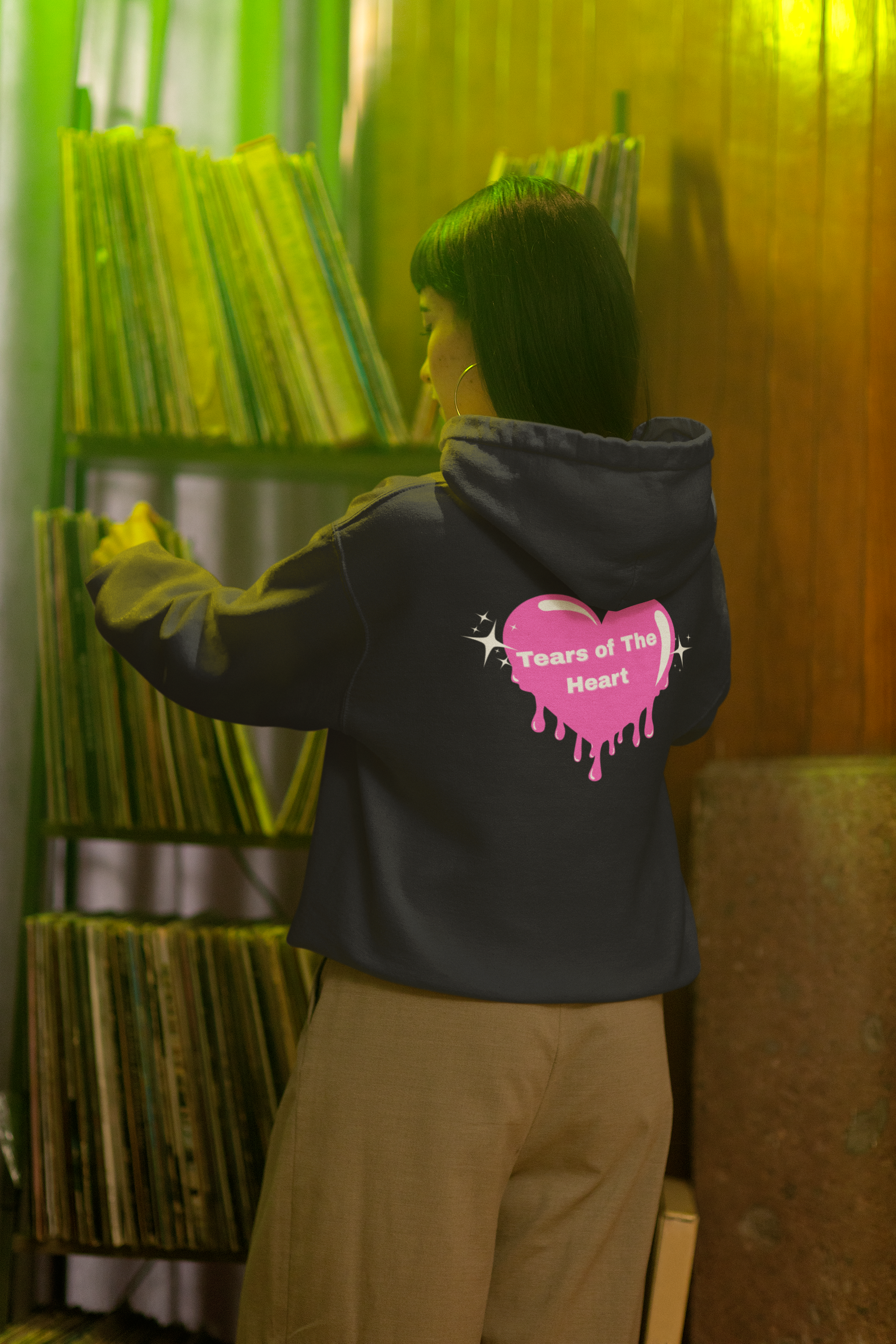 Tears Heart Fleece Hoodie - Cozy, Trendy, Gift for   product thumbnail image