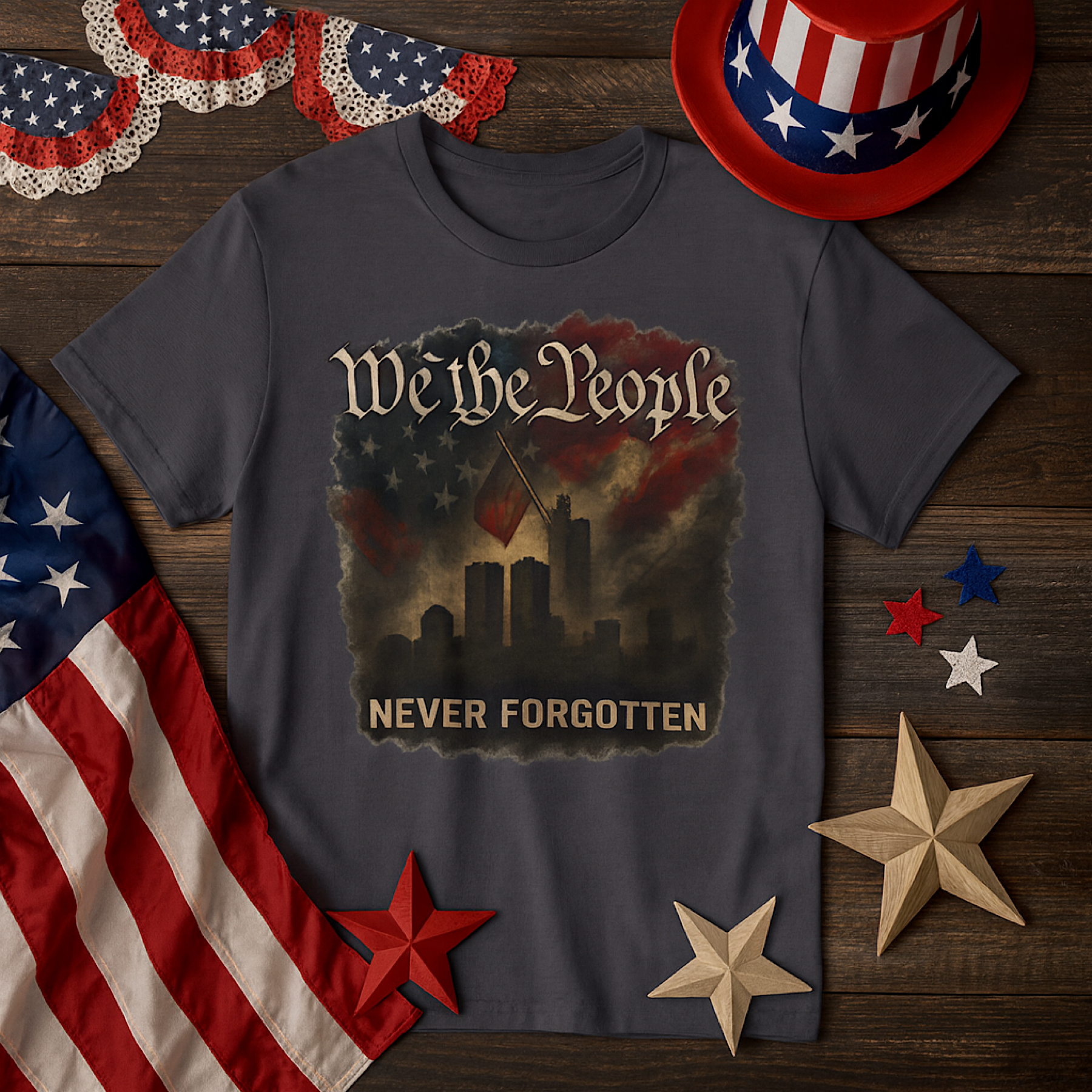 9/11 Memorial Shirt We The People September 11 Twin Towers USA Patriot Tee
