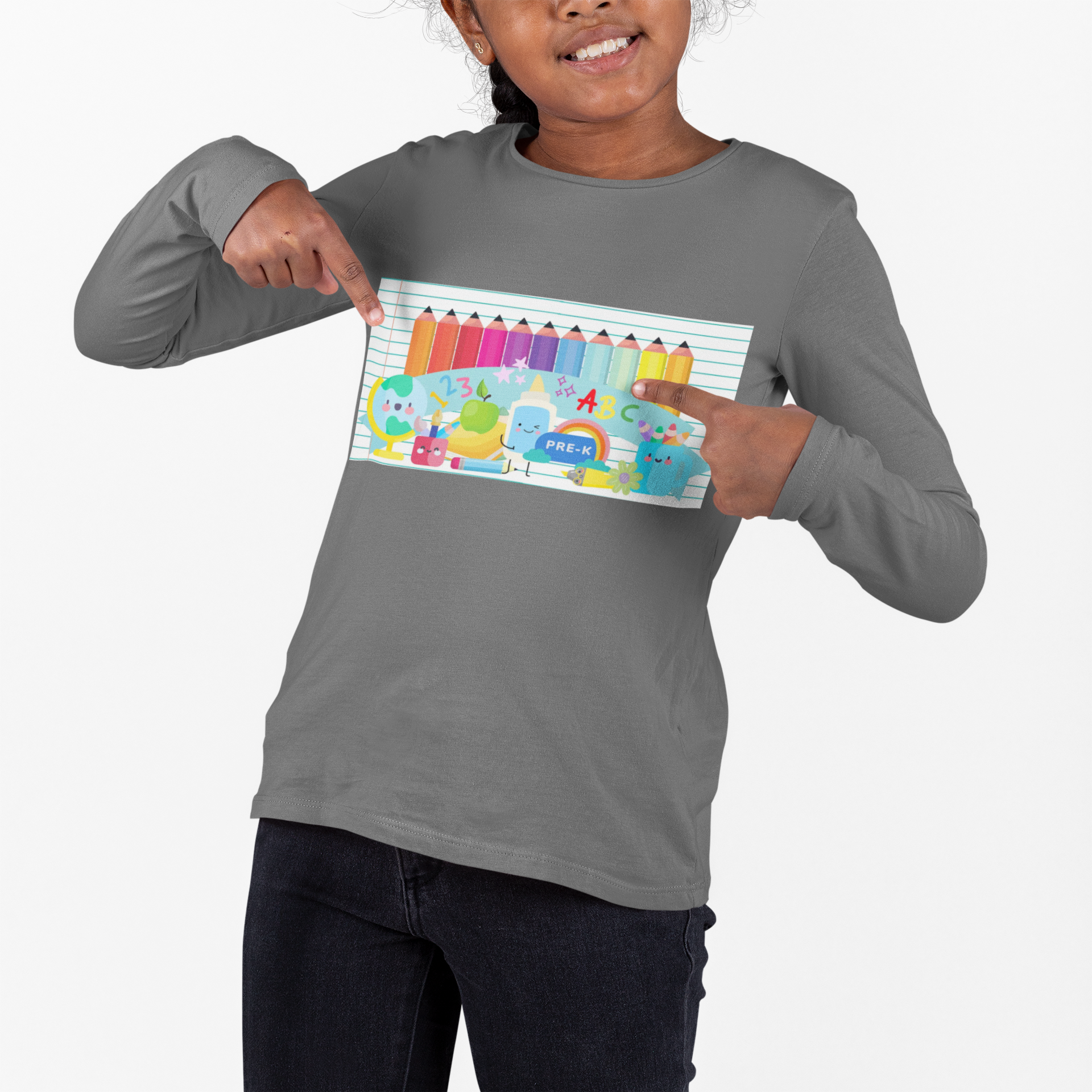 Youth Long Sleeve Learning Is Fun Tee, Perfect for Kids' School Apparel, Gifts, Casual Wear, Winter Activities, Customizable Design product thumbnail image Youth Long Sleeve Learning Is Fun Tee, Perfect for Kids' School Apparel, Gifts, Casual Wear, Winter Activities, Customizable Design product thumbnail image