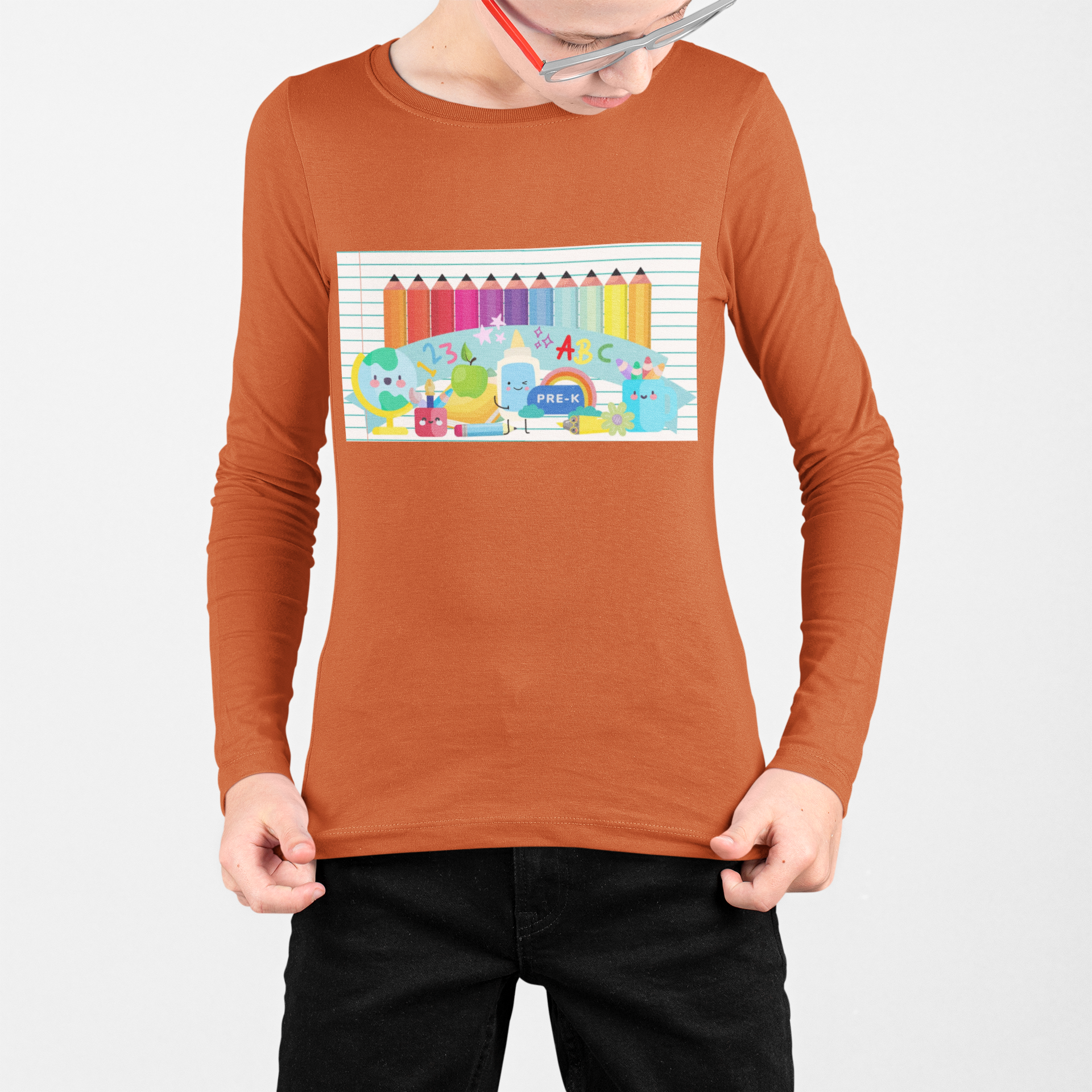 Youth Long Sleeve Learning Is Fun Tee, Perfect for Kids' School Apparel, Gifts, Casual Wear, Winter Activities, Customizable Design product thumbnail image Youth Long Sleeve Learning Is Fun Tee, Perfect for Kids' School Apparel, Gifts, Casual Wear, Winter Activities, Customizable Design product thumbnail image