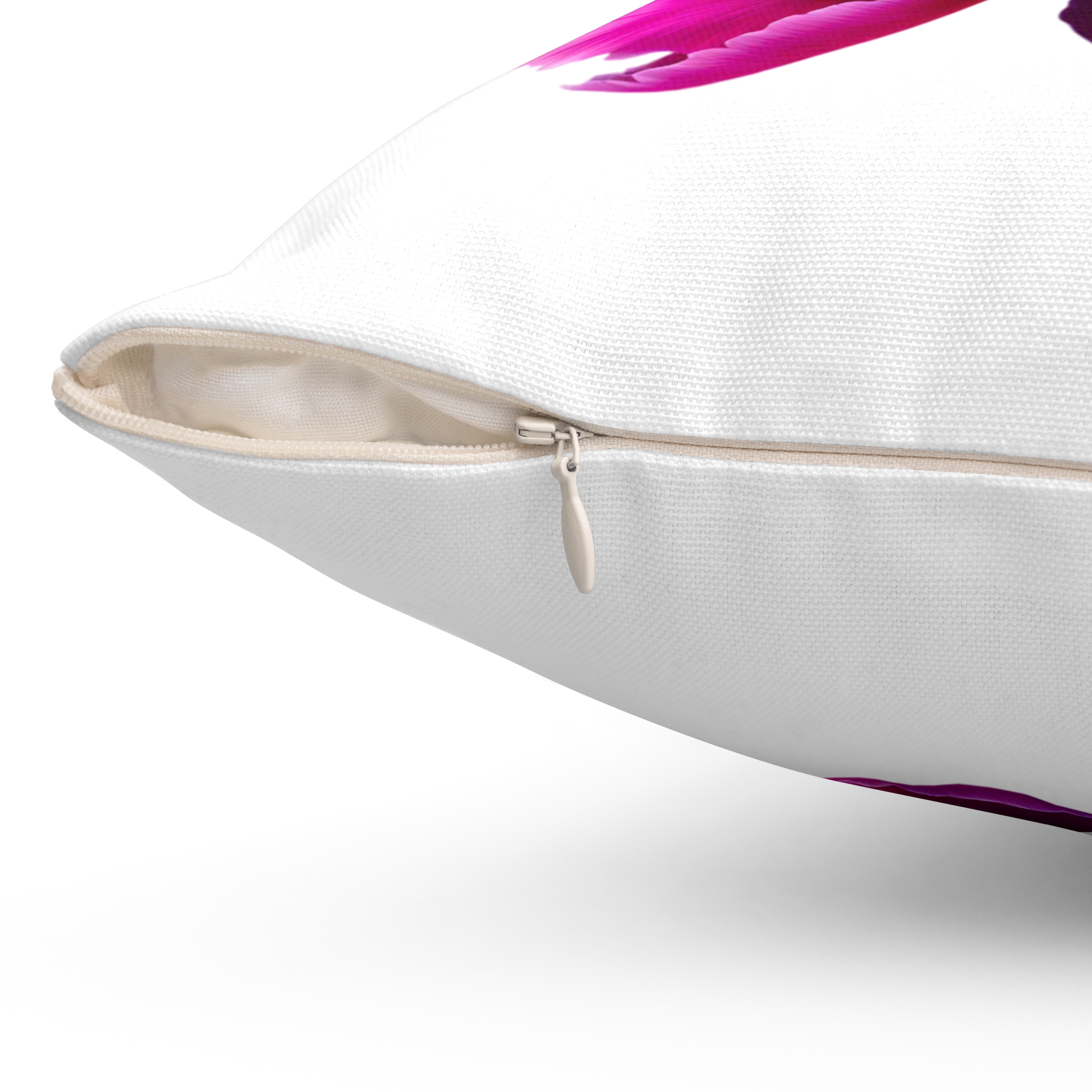 Pink Peony Throw Pillow – Elegant Flower Cushion on White Canvas, Decorative Pillow Cover for Bedroom, Sofa, Housewarming or Anniversary Gift product thumbnail image