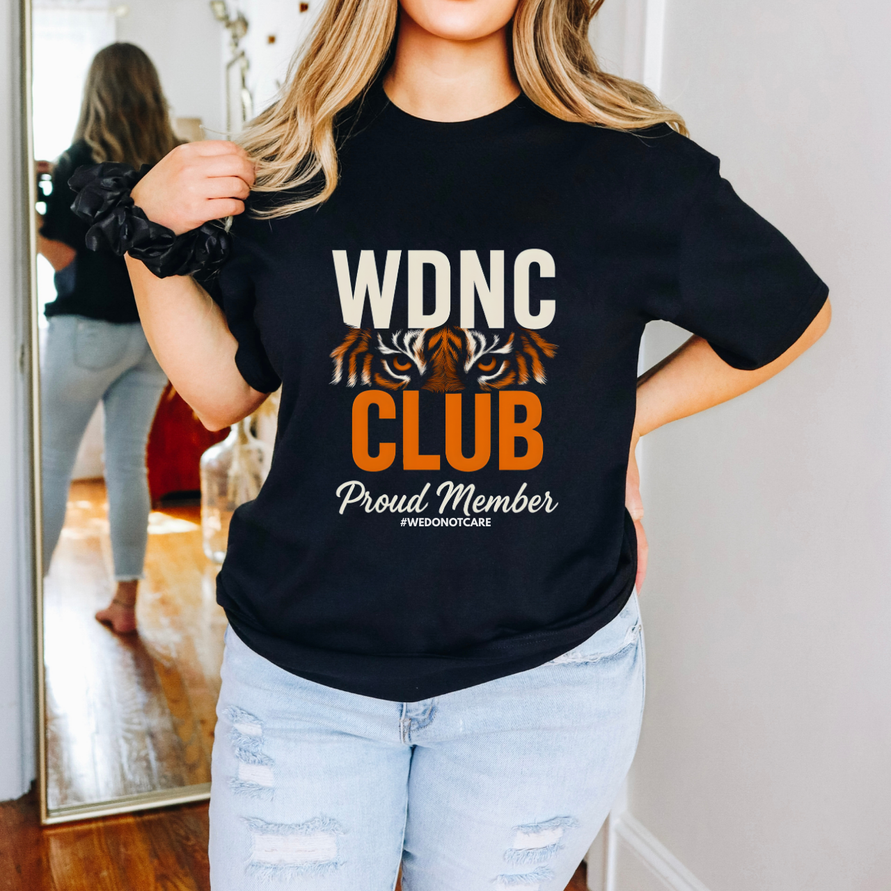 WDNC Club Tee Proud Member Shirt, Unisex Cotton Tshirt, Tiger Design Apparel, Casual Clubwear, Perfect Gift for Enthusiasts
