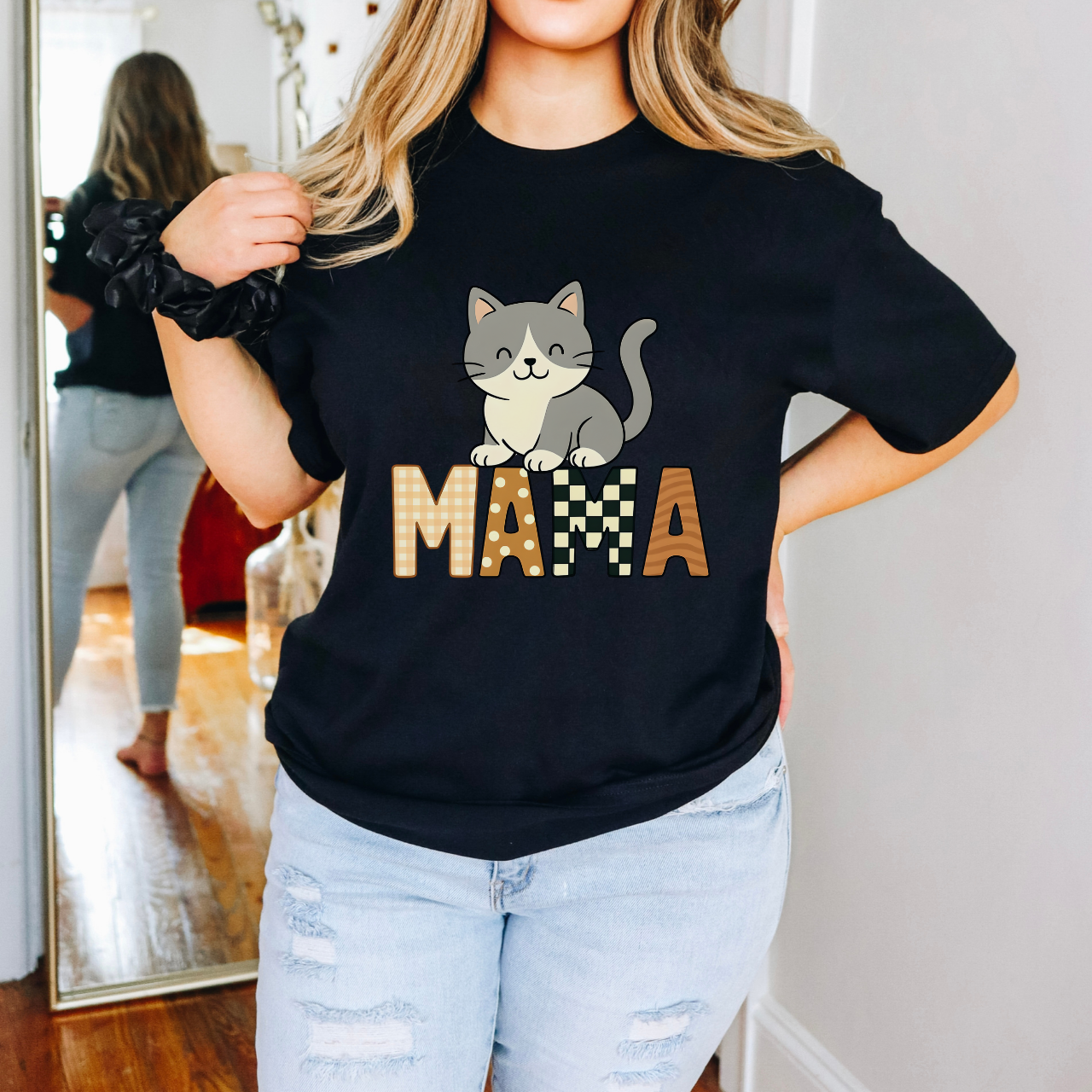 Cute Cat Mama T-Shirt, Gift for Cat Lovers, Animal Enthusiast Apparel, Pet Owner Tee, Mother's Day Gift, Casual Wear product thumbnail image Cute Cat Mama T-Shirt, Gift for Cat Lovers, Animal Enthusiast Apparel, Pet Owner Tee, Mother's Day Gift, Casual Wear product thumbnail image