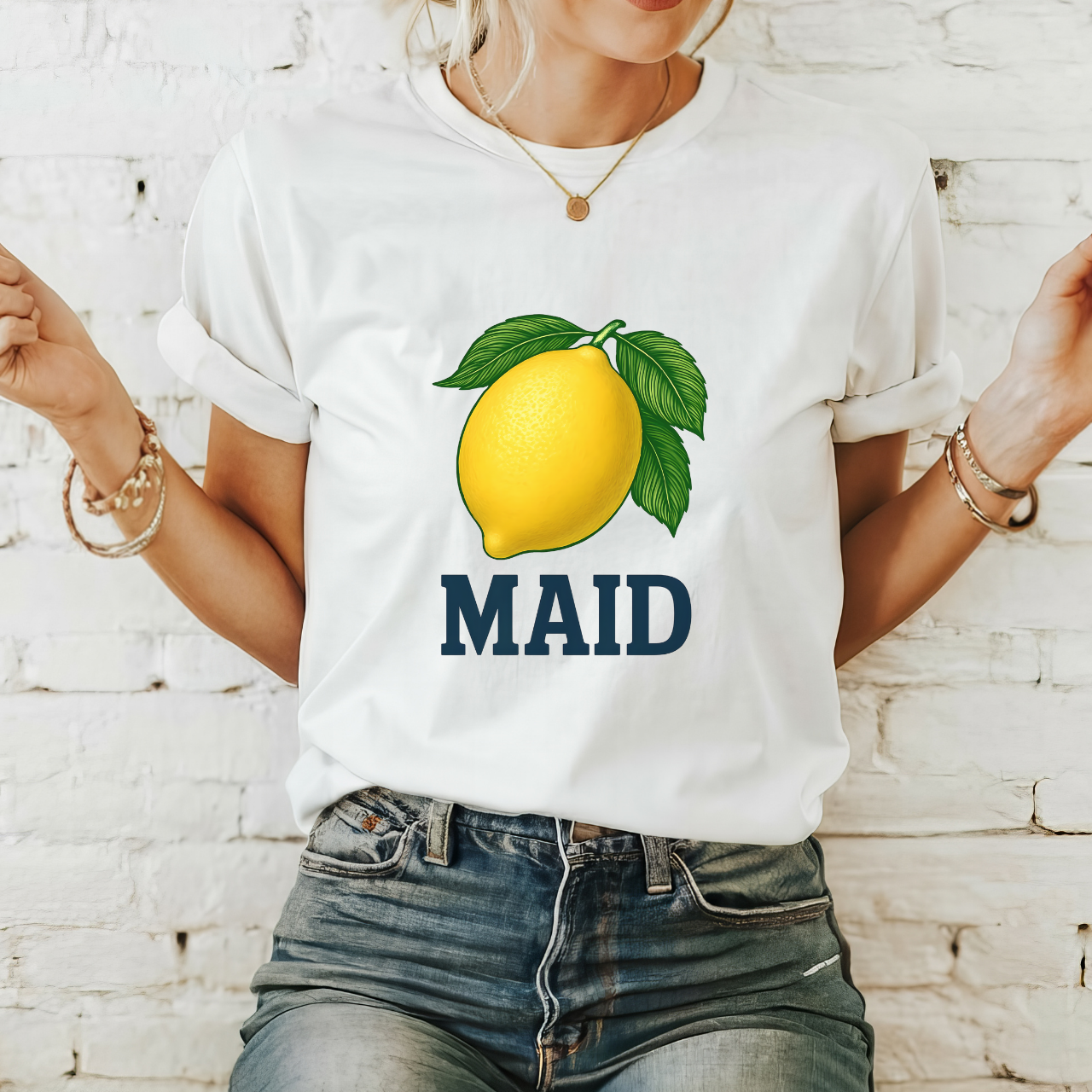 Lemon Maid Unisex Heavy Cotton Tee, Funny Lemon Shirt, Gift for Clean Freaks, Summer Tee, Unique Graphic Tee