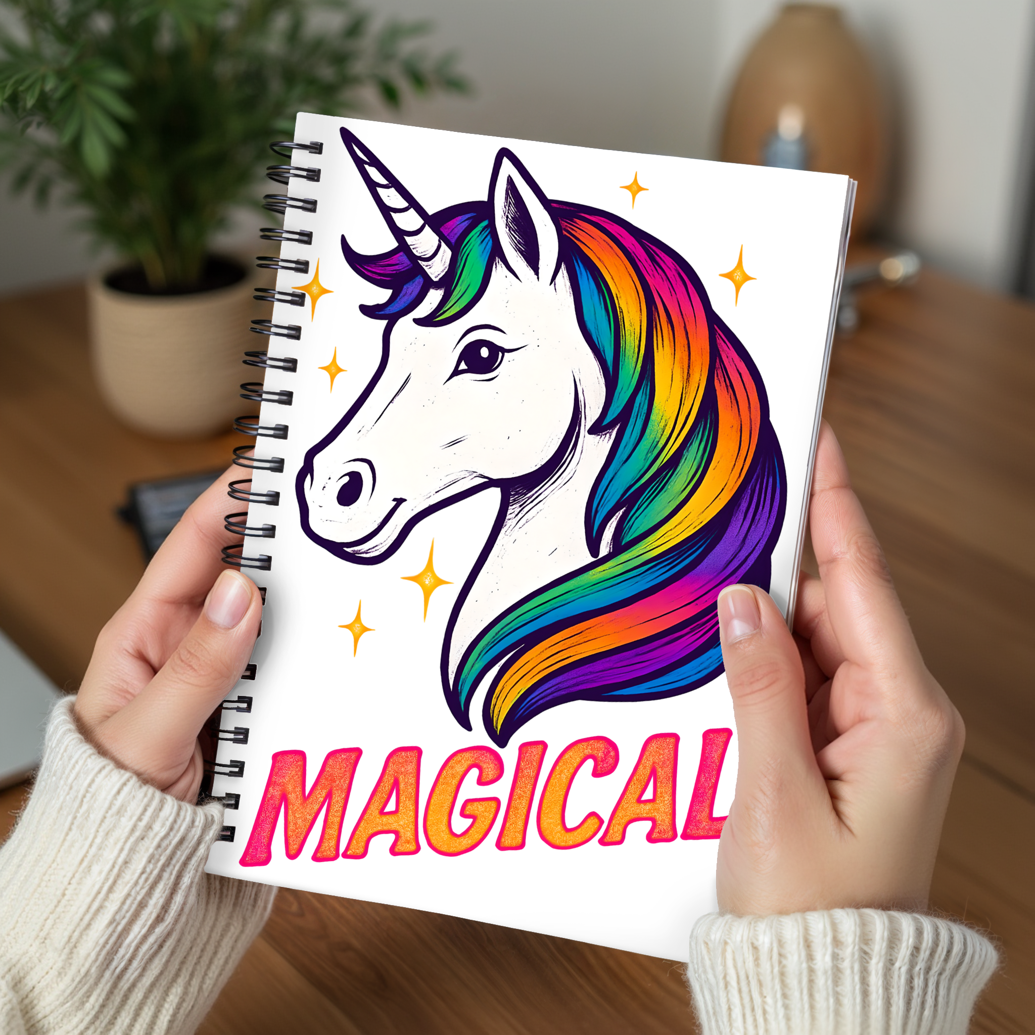 Magical Unicorn Spiral Notebook - Perfect for Notes, Journaling, Gifts, School, Art