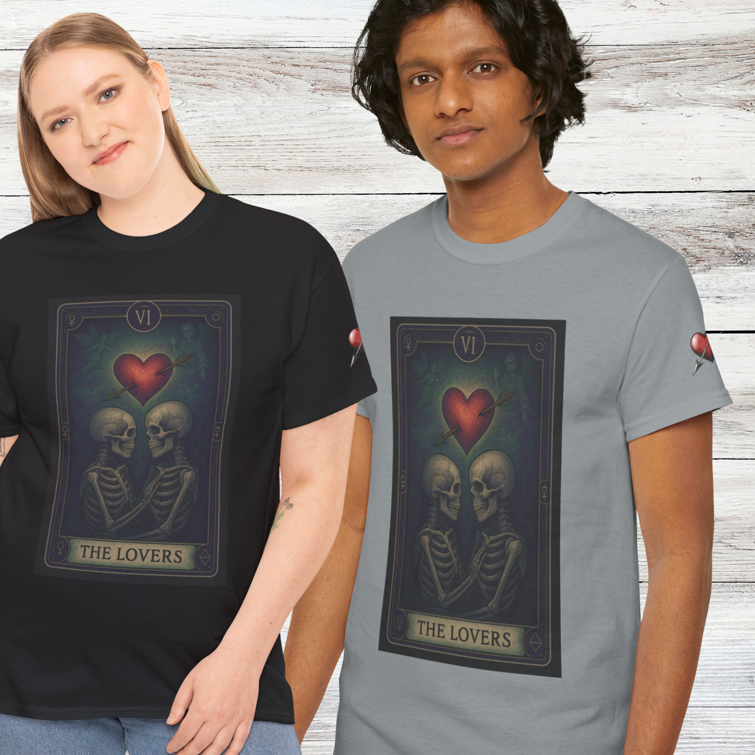 3 Card Love Reading ๐ | THE LOVERS Tarot Drop + Gothic Skulls & Roses Tee | by CarmaQuanTarot product thumbnail image 3 Card Love Reading ๐ | THE LOVERS Tarot Drop + Gothic Skulls & Roses Tee | by CarmaQuanTarot product thumbnail image