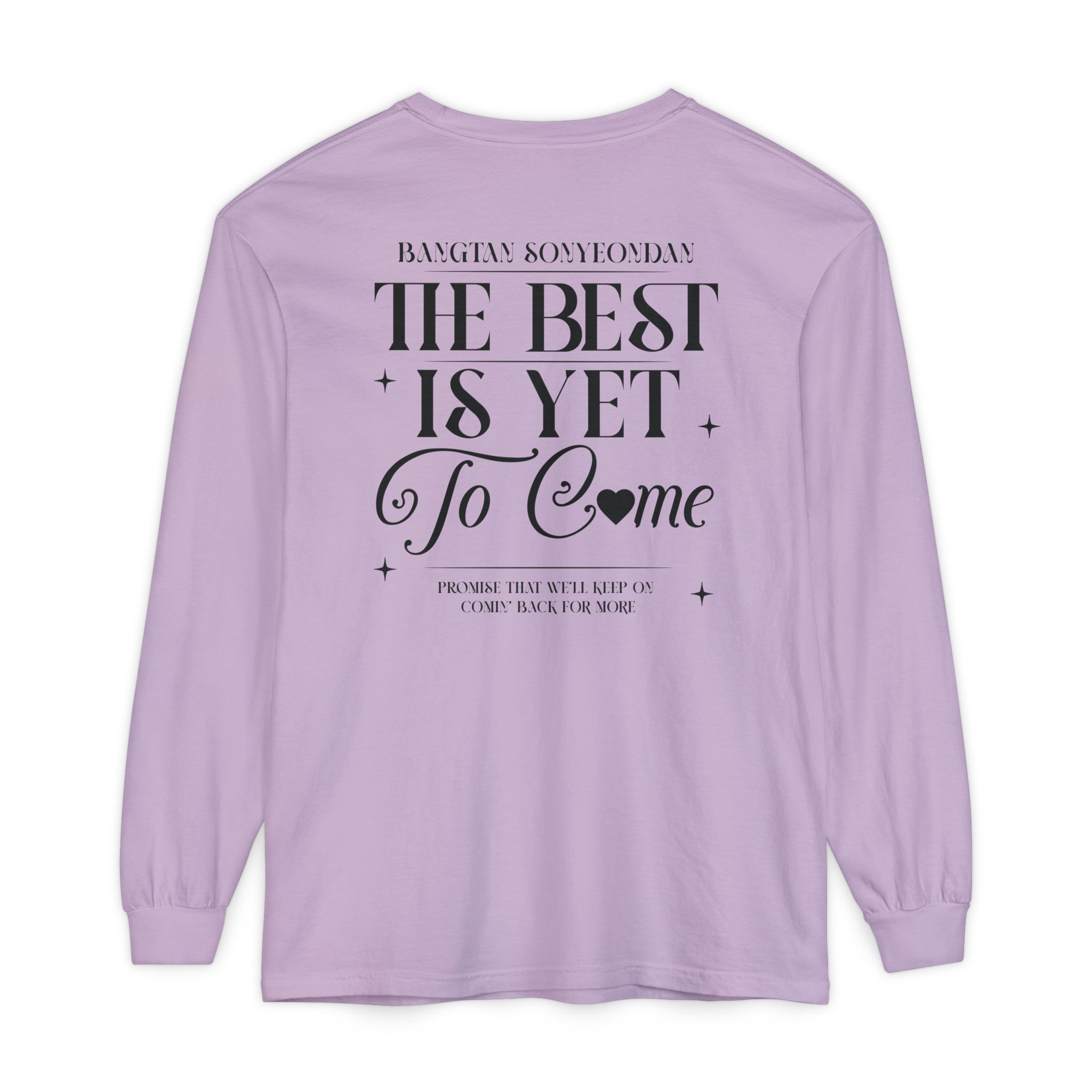 Bangtan Sonyeondan Forever Unisex Long Sleeve Tee, Printed on Front and Back, Designed for Army, by Army product thumbnail image Bangtan Sonyeondan Forever Unisex Long Sleeve Tee, Printed on Front and Back, Designed for Army, by Army product thumbnail image
