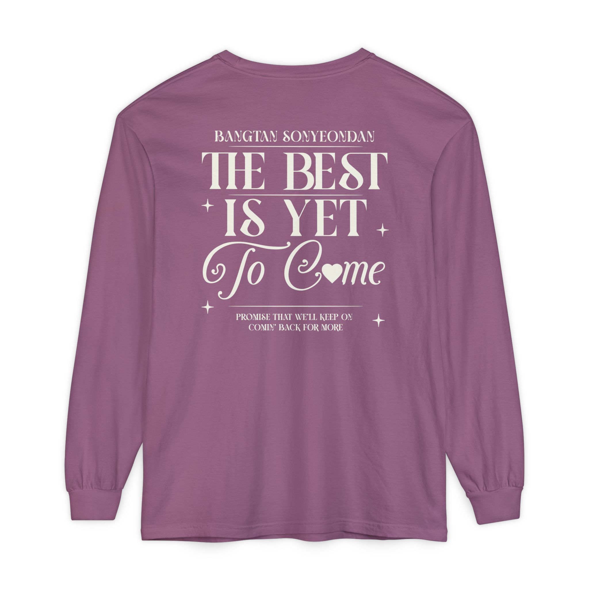 Bangtan Sonyeondan Forever Unisex Long Sleeve Tee, Printed on Front and Back, Designed for Army, by Army product thumbnail image Bangtan Sonyeondan Forever Unisex Long Sleeve Tee, Printed on Front and Back, Designed for Army, by Army product thumbnail image