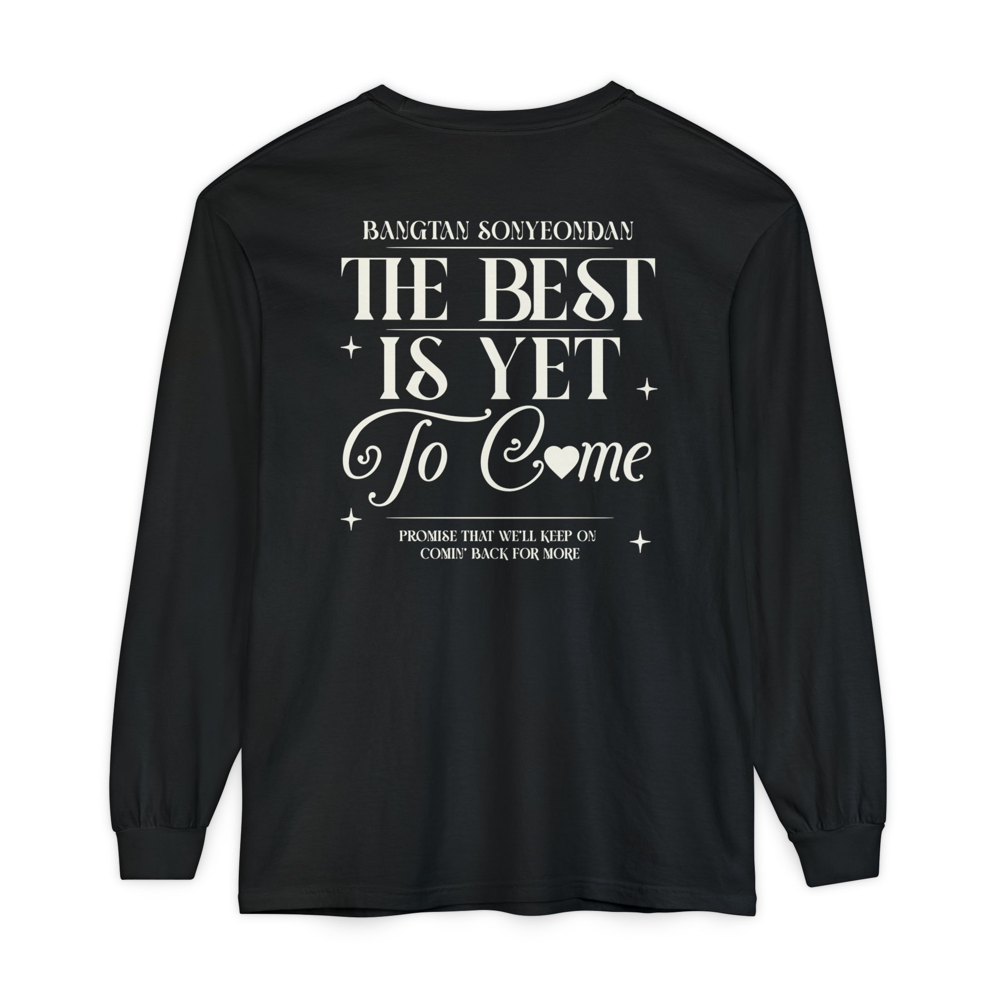 Bangtan Sonyeondan Forever Unisex Long Sleeve Tee, Printed on Front and Back, Designed for Army, by Army product thumbnail image Bangtan Sonyeondan Forever Unisex Long Sleeve Tee, Printed on Front and Back, Designed for Army, by Army product thumbnail image