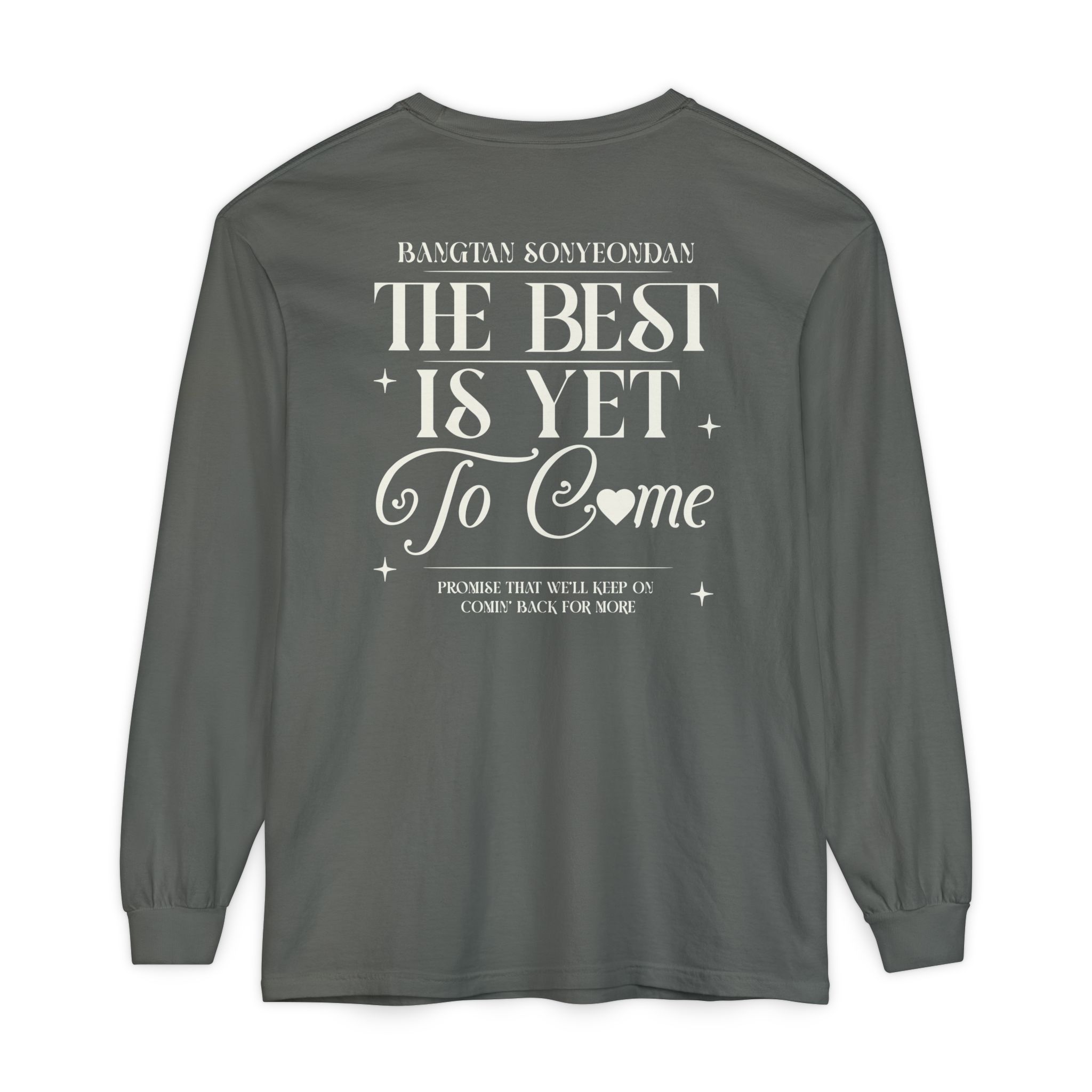 Bangtan Sonyeondan Forever Unisex Long Sleeve Tee, Printed on Front and Back, Designed for Army, by Army product thumbnail image Bangtan Sonyeondan Forever Unisex Long Sleeve Tee, Printed on Front and Back, Designed for Army, by Army product thumbnail image