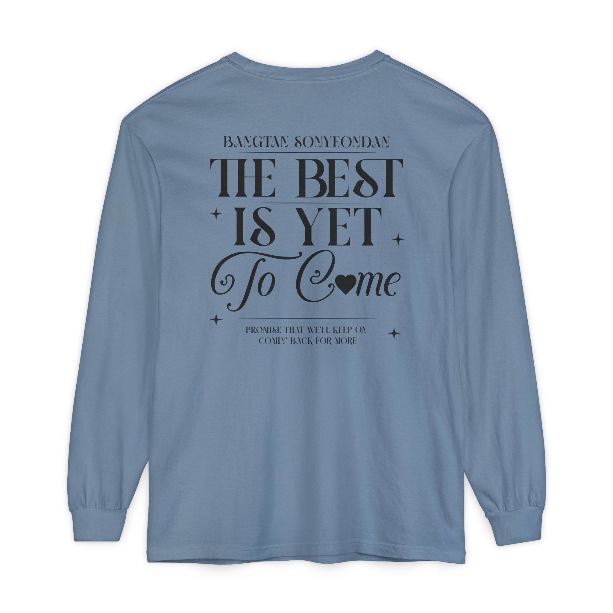 Bangtan Sonyeondan Forever Unisex Long Sleeve Tee, Printed on Front and Back, Designed for Army, by Army product thumbnail image Bangtan Sonyeondan Forever Unisex Long Sleeve Tee, Printed on Front and Back, Designed for Army, by Army product thumbnail image