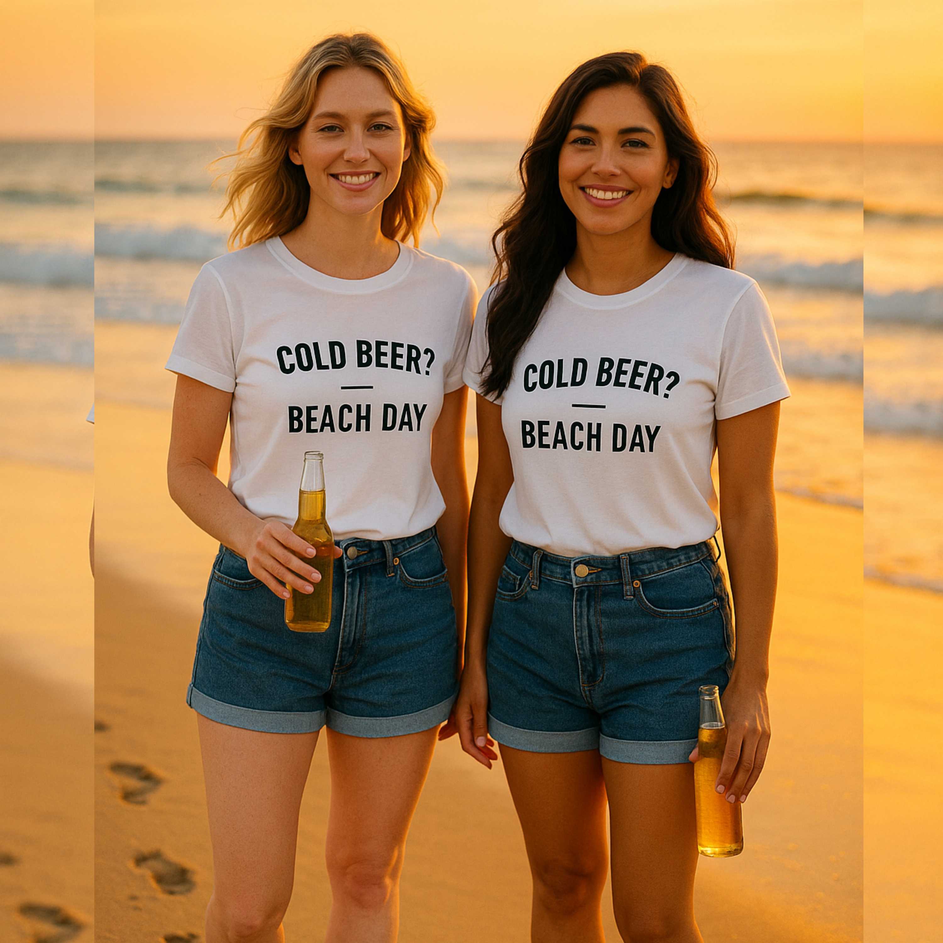 Cold Beer? 2 Beach Day T-shirts Cold Beer? 2 Beach Day T-shirts