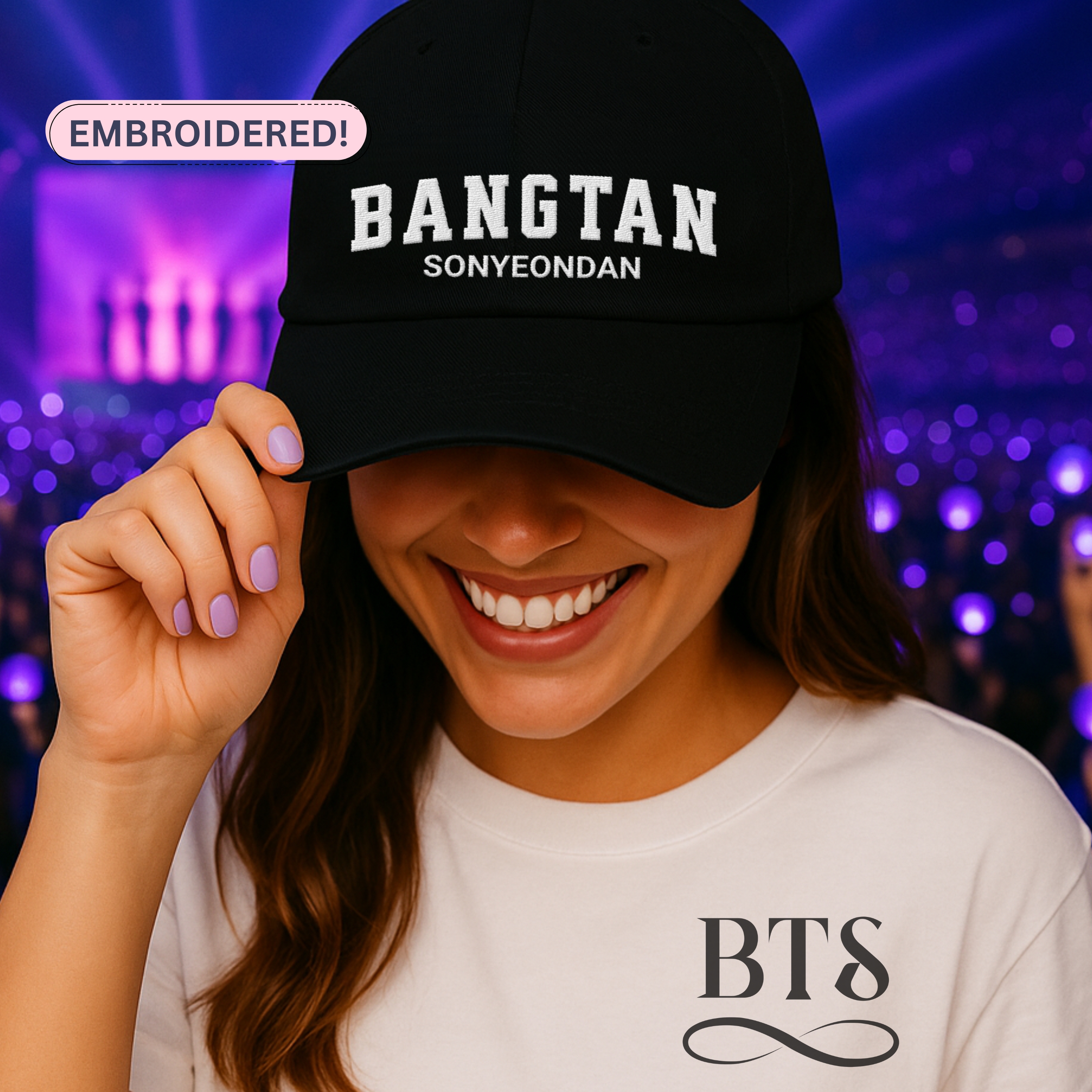 BANGTAN Embroidered Denim Hat product thumbnail image BANGTAN Embroidered Denim Hat product thumbnail image