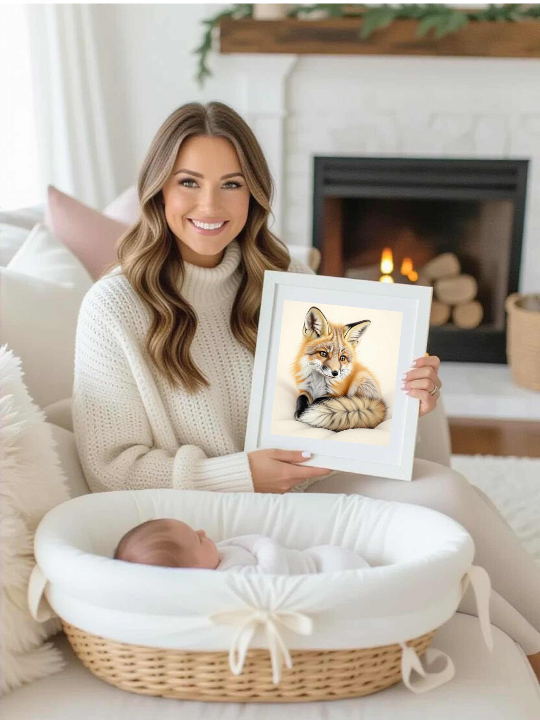 Charming Fox Poster, Wild Animal Art, Nature Decor, Animal Lover Gift, Cute Nursery Wall Art,Signed and Designed by Jevay