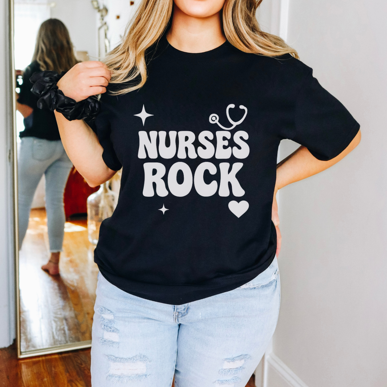 Nurses Rock Tee, Unisex Cotton T-Shirt, Gift for Healthcare Workers, Funny Nurse Shirt, Appreciation Gift, Birthday Gift