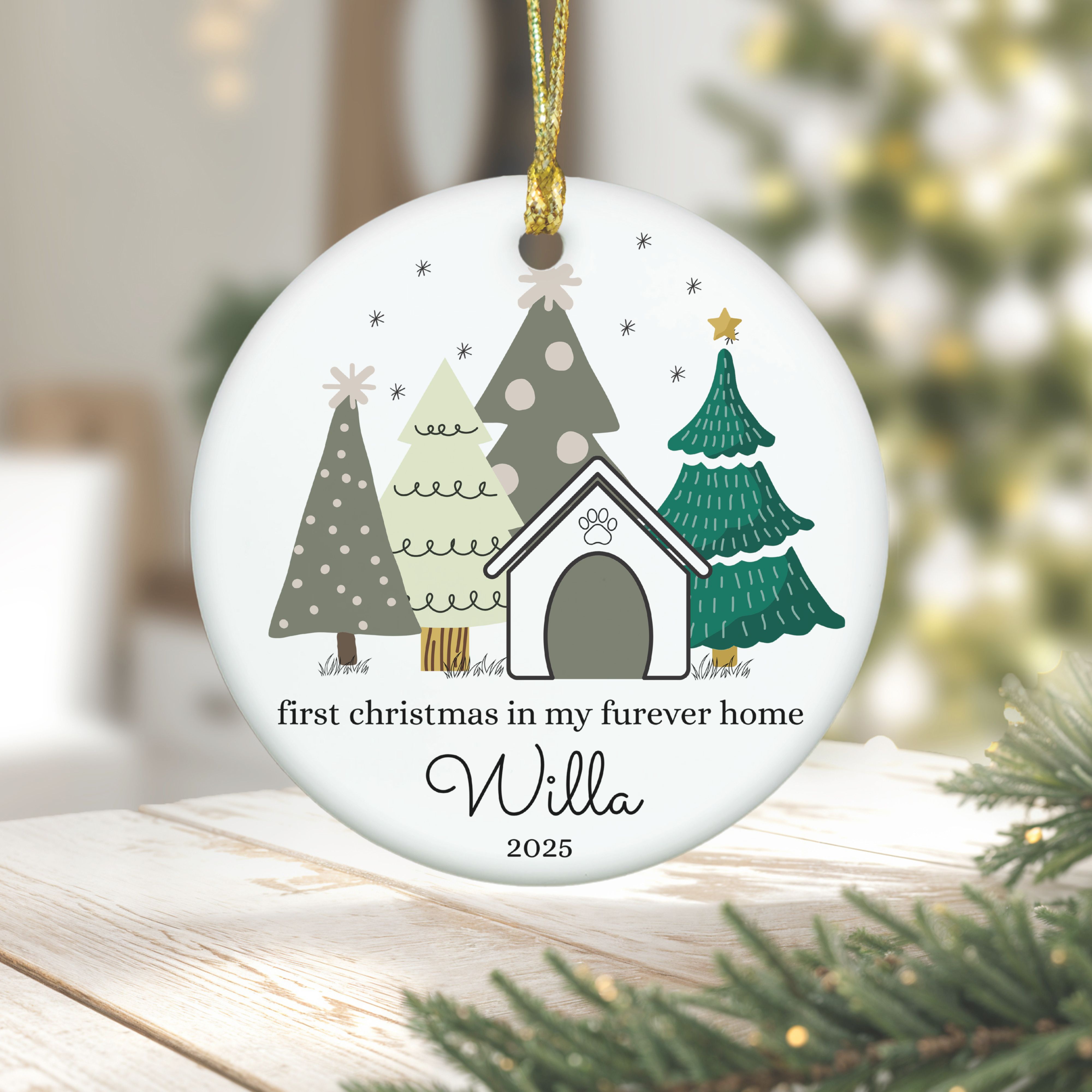 Dog's Furever Home Ornament, Perfect Gift for new Dog Owner, Family Keepsake, New Dog 2025 Ornament product thumbnail image Dog's Furever Home Ornament, Perfect Gift for new Dog Owner, Family Keepsake, New Dog 2025 Ornament product thumbnail image
