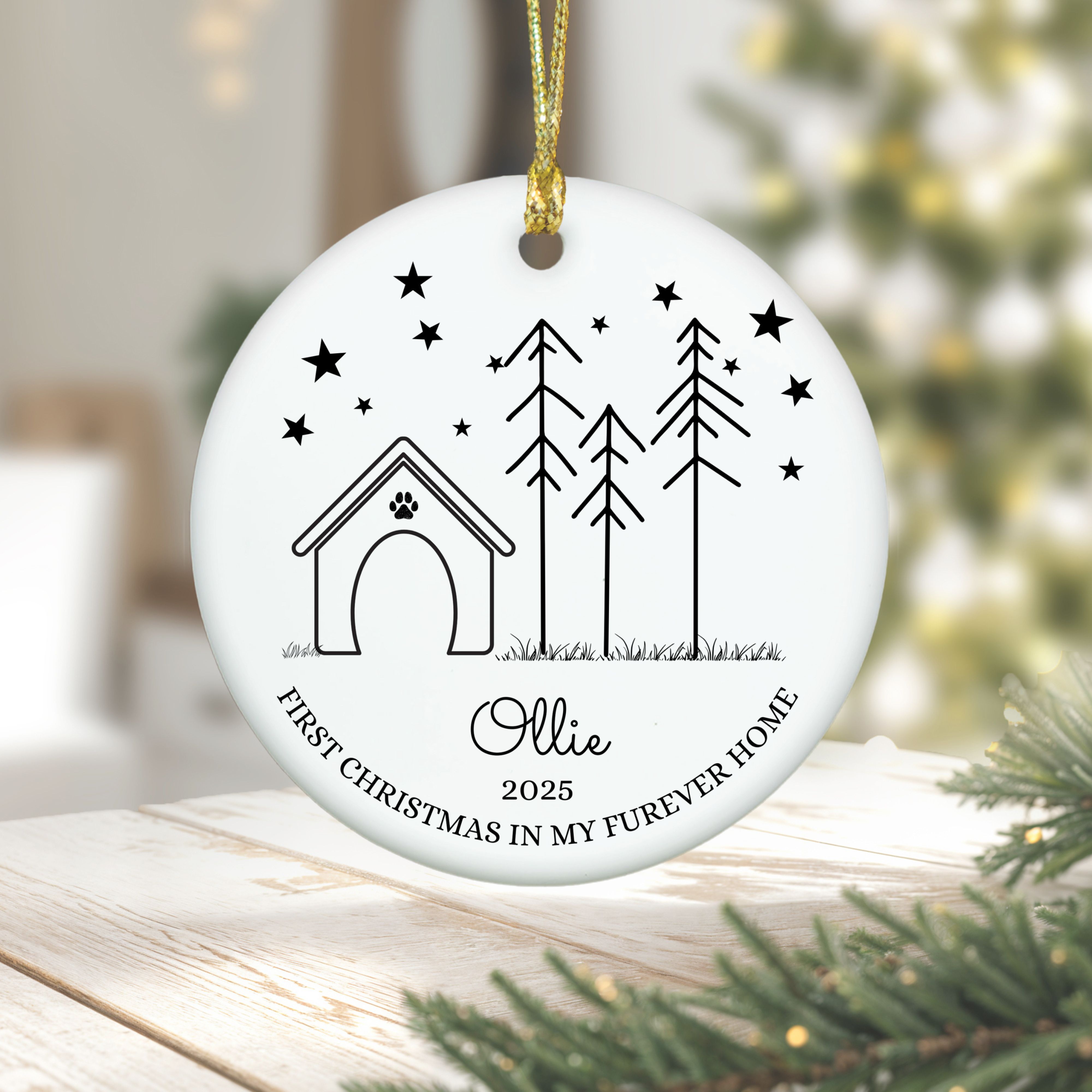 Dog's Furever Home Ornament, Perfect Gift for new Dog Owner, Family Keepsake, New Dog 2025 Ornament product thumbnail image Dog's Furever Home Ornament, Perfect Gift for new Dog Owner, Family Keepsake, New Dog 2025 Ornament product thumbnail image