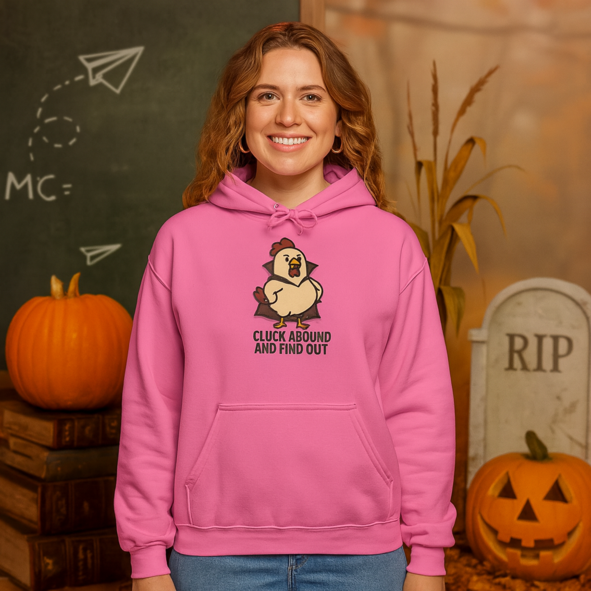 Cluck Around and Find Out Chicken Hoodie Funny Halloween Unisex Hoodie Farm Animal Graphic Sweatshirt Cozy Fall Hoodie Gift product thumbnail image Cluck Around and Find Out Chicken Hoodie Funny Halloween Unisex Hoodie Farm Animal Graphic Sweatshirt Cozy Fall Hoodie Gift product thumbnail image