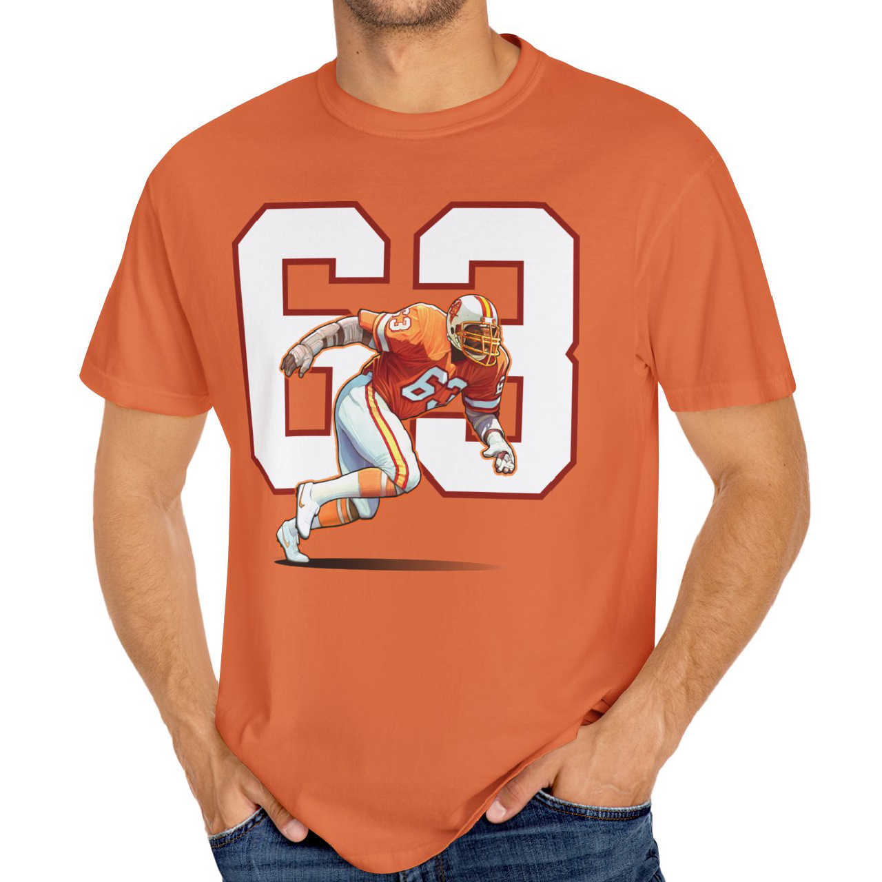 Tampa Bay Buccaneers Lee Roy Selmon Garment-Dyed T-shirt Tampa Bay Buccaneers Lee Roy Selmon Garment-Dyed T-shirt