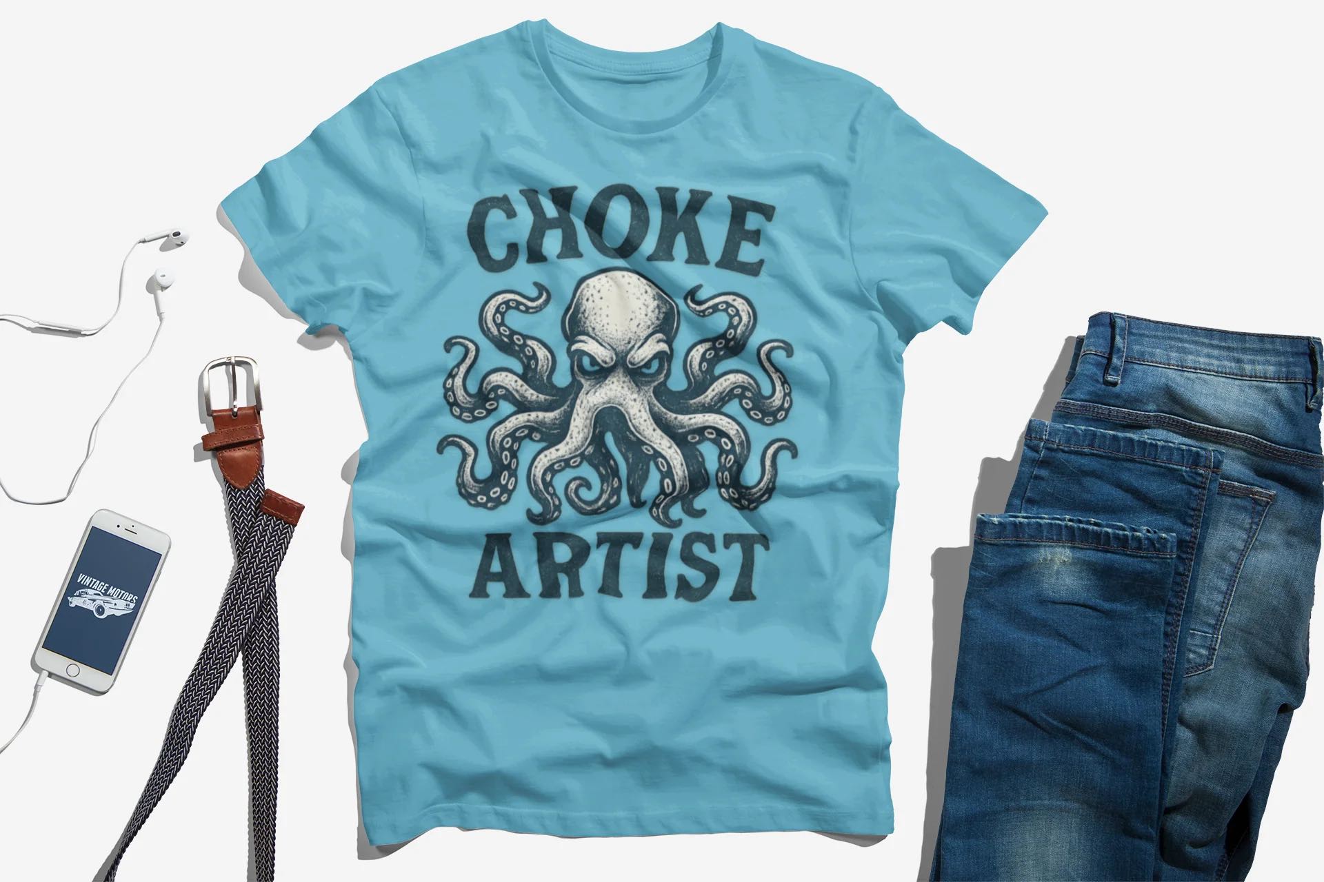 Choke Artist Octopus BJJ Men/Unisex T-Shirt product thumbnail image Choke Artist Octopus BJJ Men/Unisex T-Shirt product thumbnail image