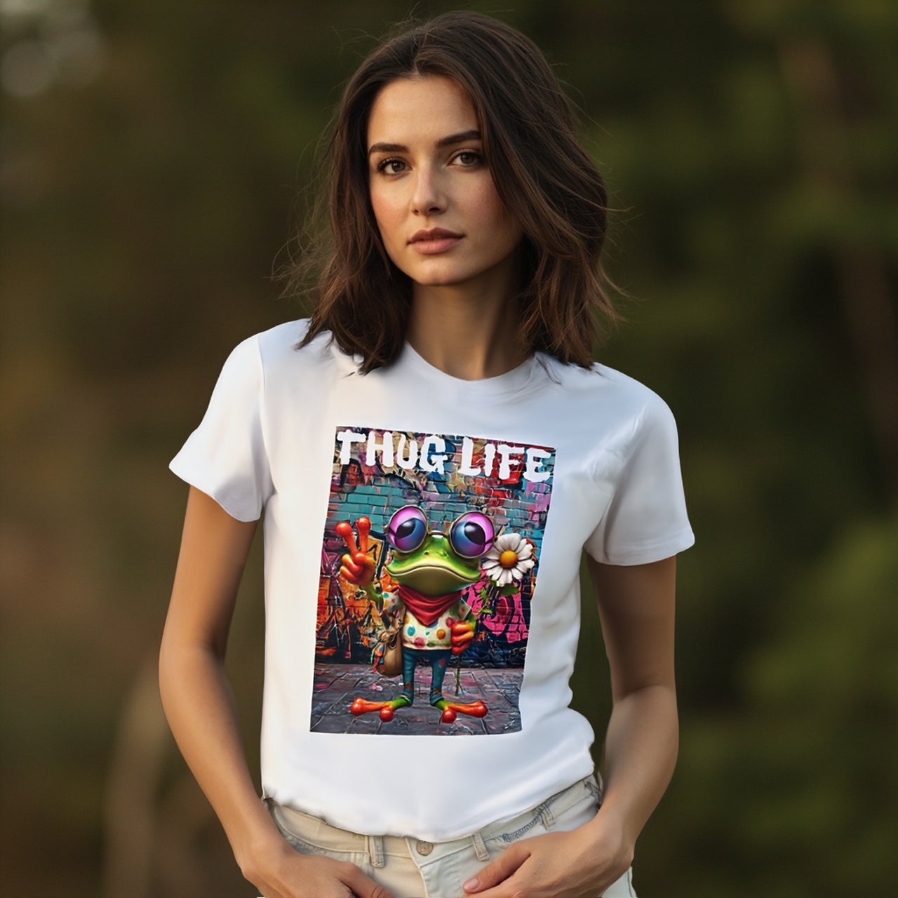 Thug Life Hippie Frog Tee Thug Life Hippie Frog Tee