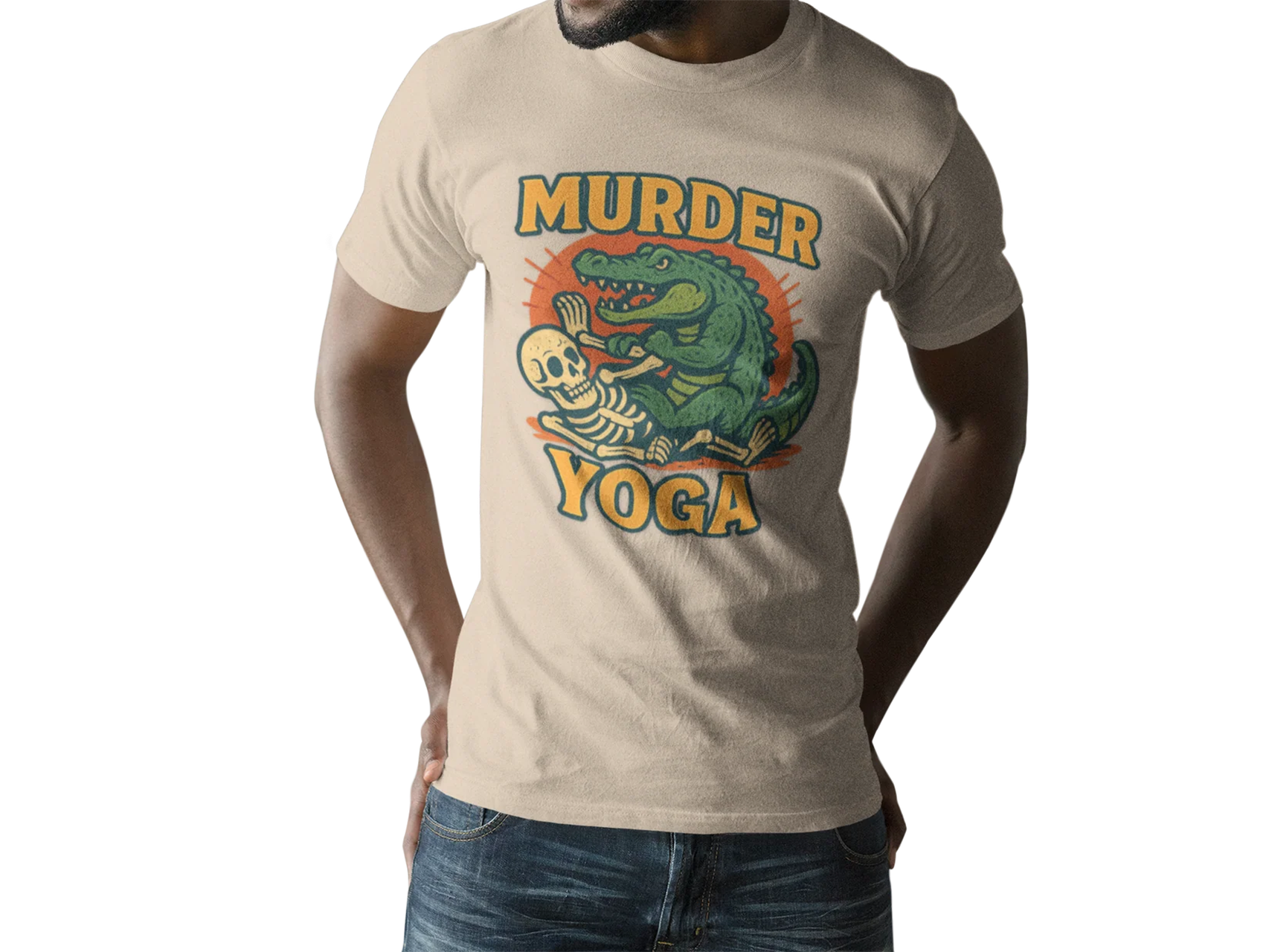 Murder Yoga Alligator BJJ Men/Unisex T-Shirt product thumbnail image Murder Yoga Alligator BJJ Men/Unisex T-Shirt product thumbnail image