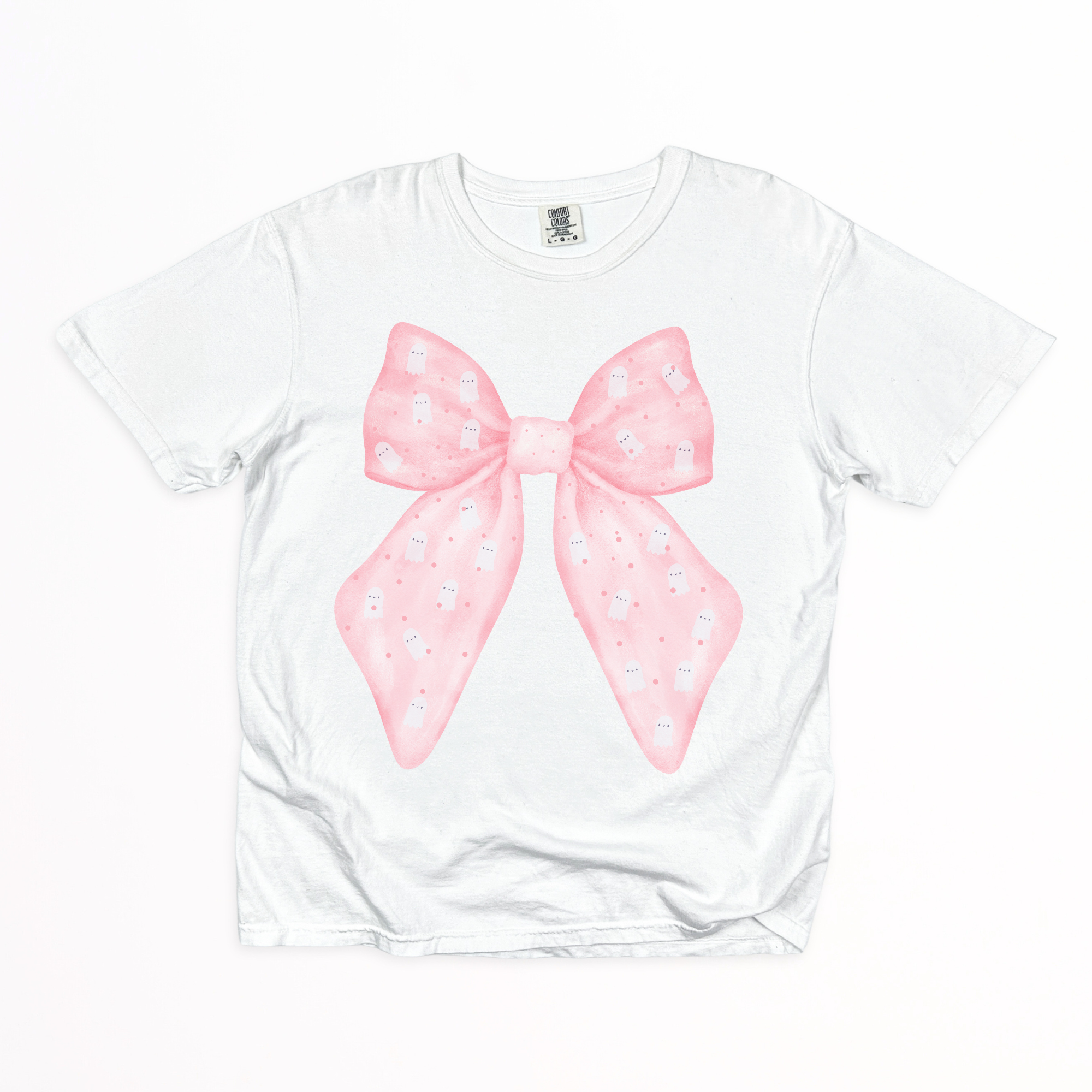 Ghostly Pink Bow T-shirt product thumbnail image Ghostly Pink Bow T-shirt product thumbnail image