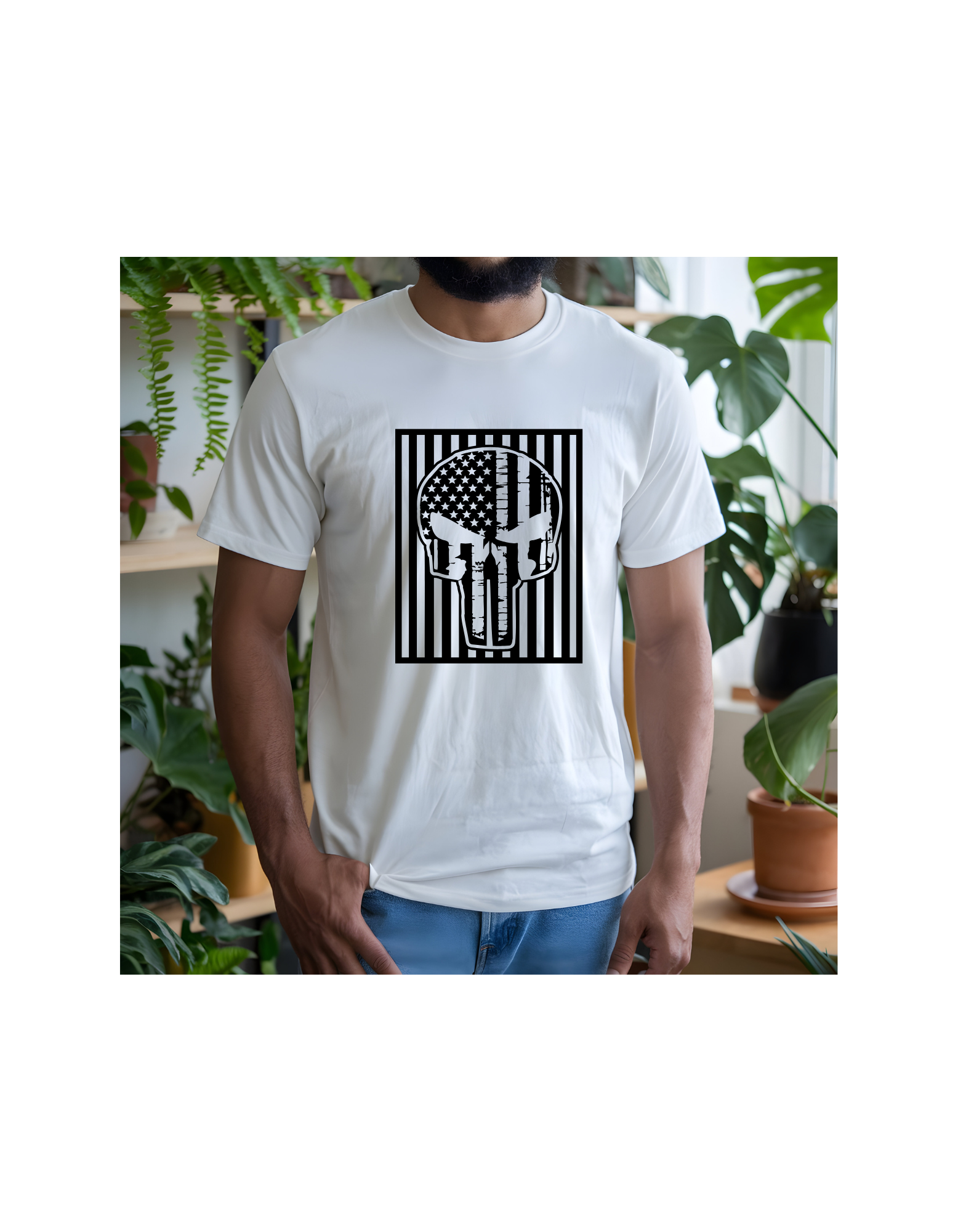 Patriotic Skull Tee, Vintage Style Graphic T-Shirt, Unique Gift for Men, Casual Wear, 4th of July Shirt, Edgy Fashion Top product thumbnail image Patriotic Skull Tee, Vintage Style Graphic T-Shirt, Unique Gift for Men, Casual Wear, 4th of July Shirt, Edgy Fashion Top product thumbnail image