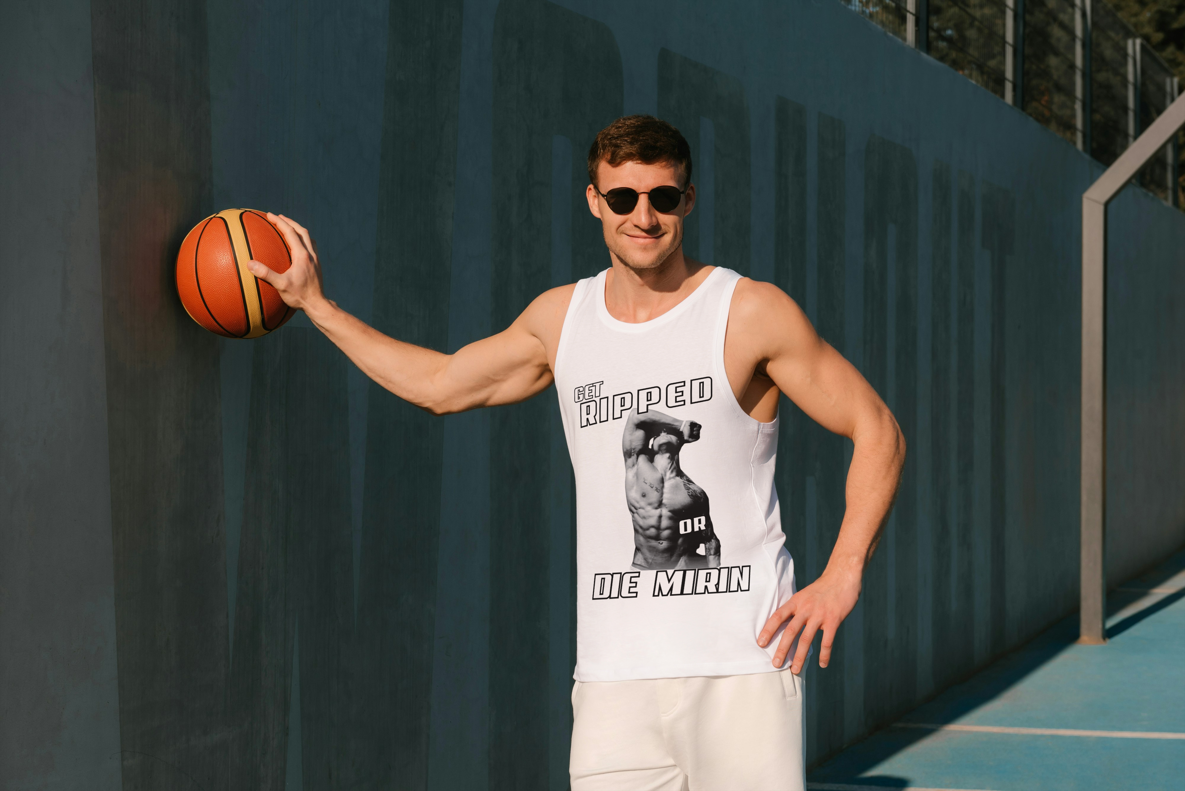 Tank Top Men-Get Ripped or Die Mirin , Fitness Apparel, Gym Outfit, Workout Top, Summer Sportswear, Activewear product thumbnail image Tank Top Men-Get Ripped or Die Mirin , Fitness Apparel, Gym Outfit, Workout Top, Summer Sportswear, Activewear product thumbnail image