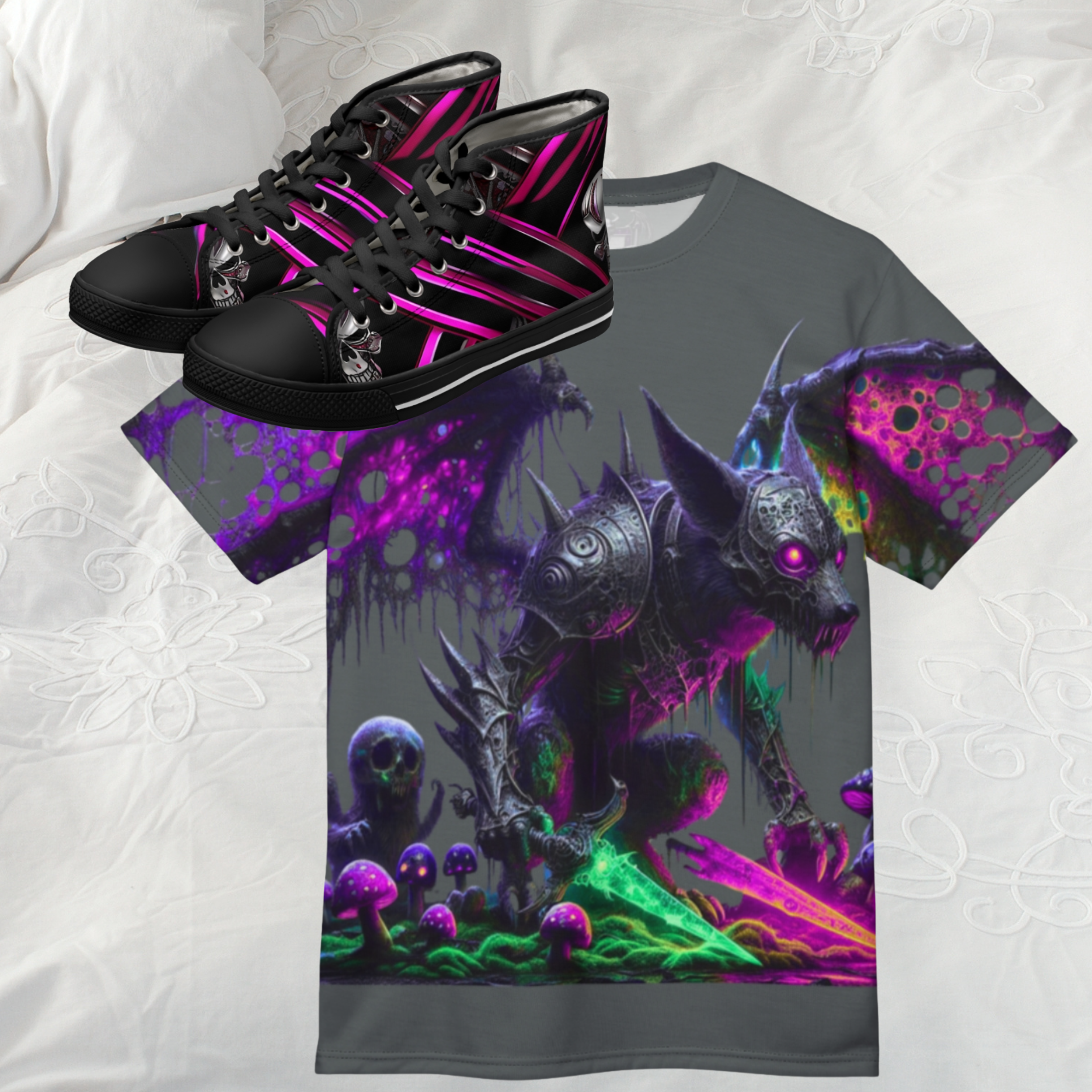 Fantasy Graphic Tee: Mythical Creature Design, Gift for Gamers, Unique T-Shirt for Conventions, Birthday Present, Casual Wear