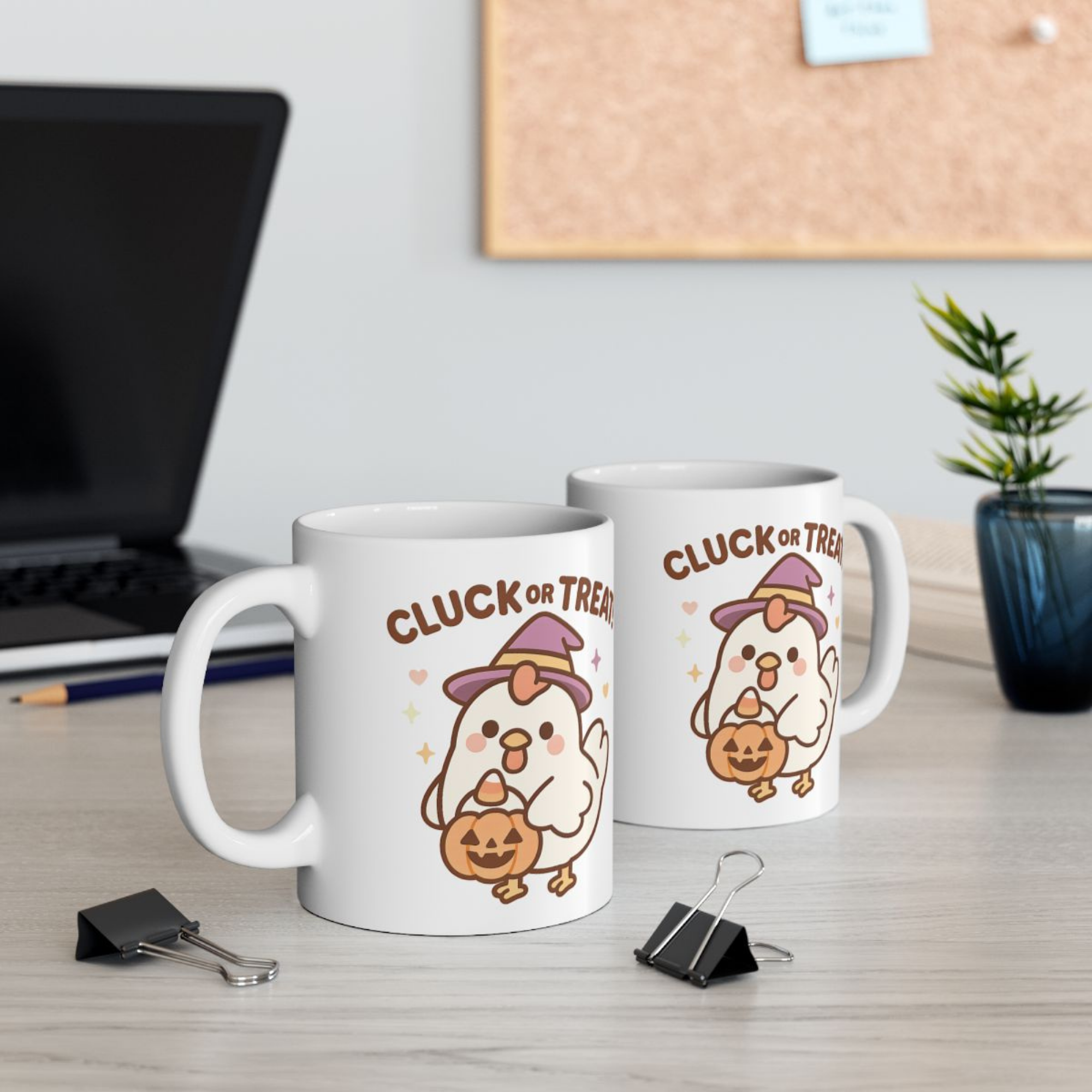 Cluck or Treat Halloween Chicken Mug Cute Witch Chicken Coffee Cup, Funny Fall Gift, Spooky Season Ceramic Mug product thumbnail image Cluck or Treat Halloween Chicken Mug Cute Witch Chicken Coffee Cup, Funny Fall Gift, Spooky Season Ceramic Mug product thumbnail image