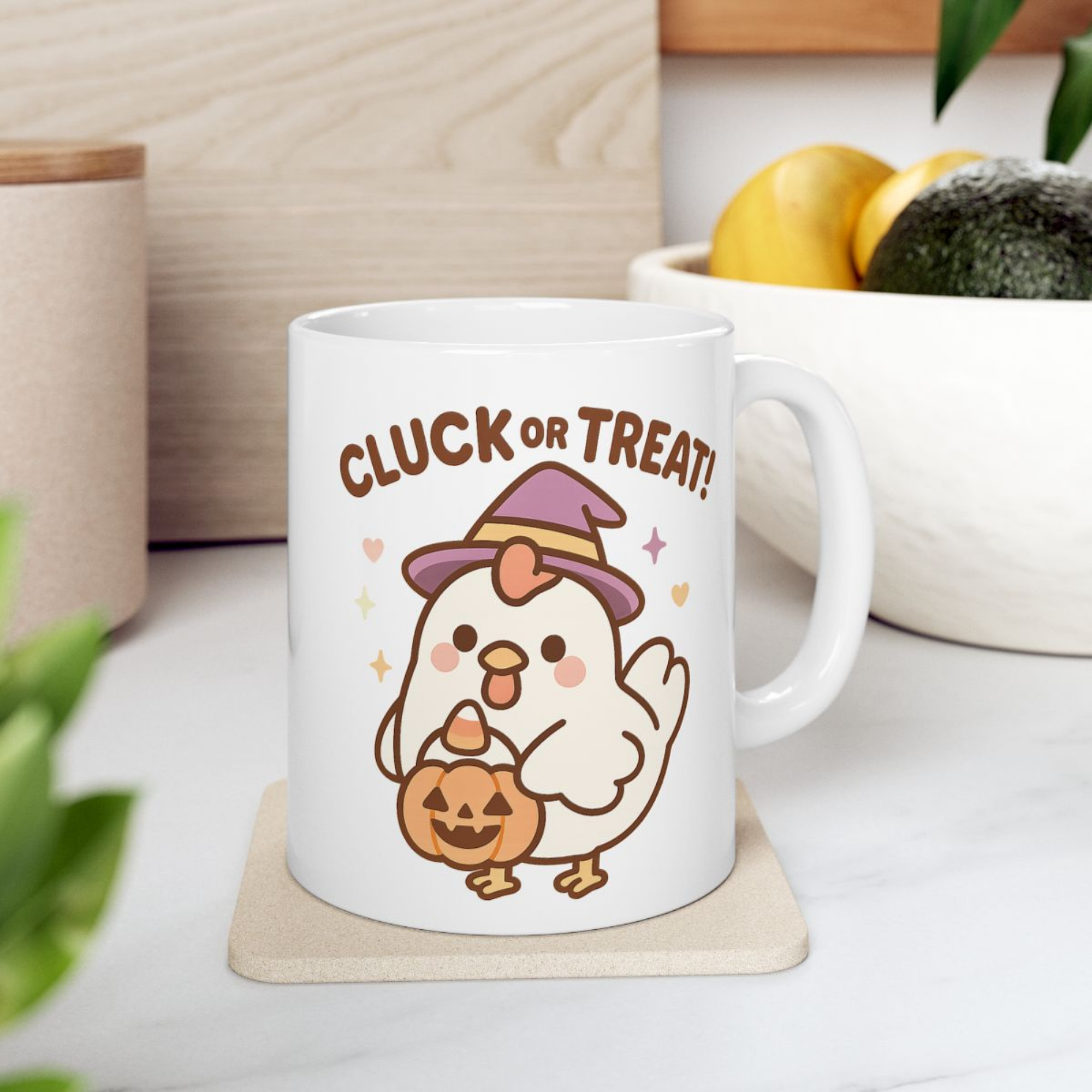 Cluck or Treat Halloween Chicken Mug Cute Witch Chicken Coffee Cup, Funny Fall Gift, Spooky Season Ceramic Mug product thumbnail image Cluck or Treat Halloween Chicken Mug Cute Witch Chicken Coffee Cup, Funny Fall Gift, Spooky Season Ceramic Mug product thumbnail image