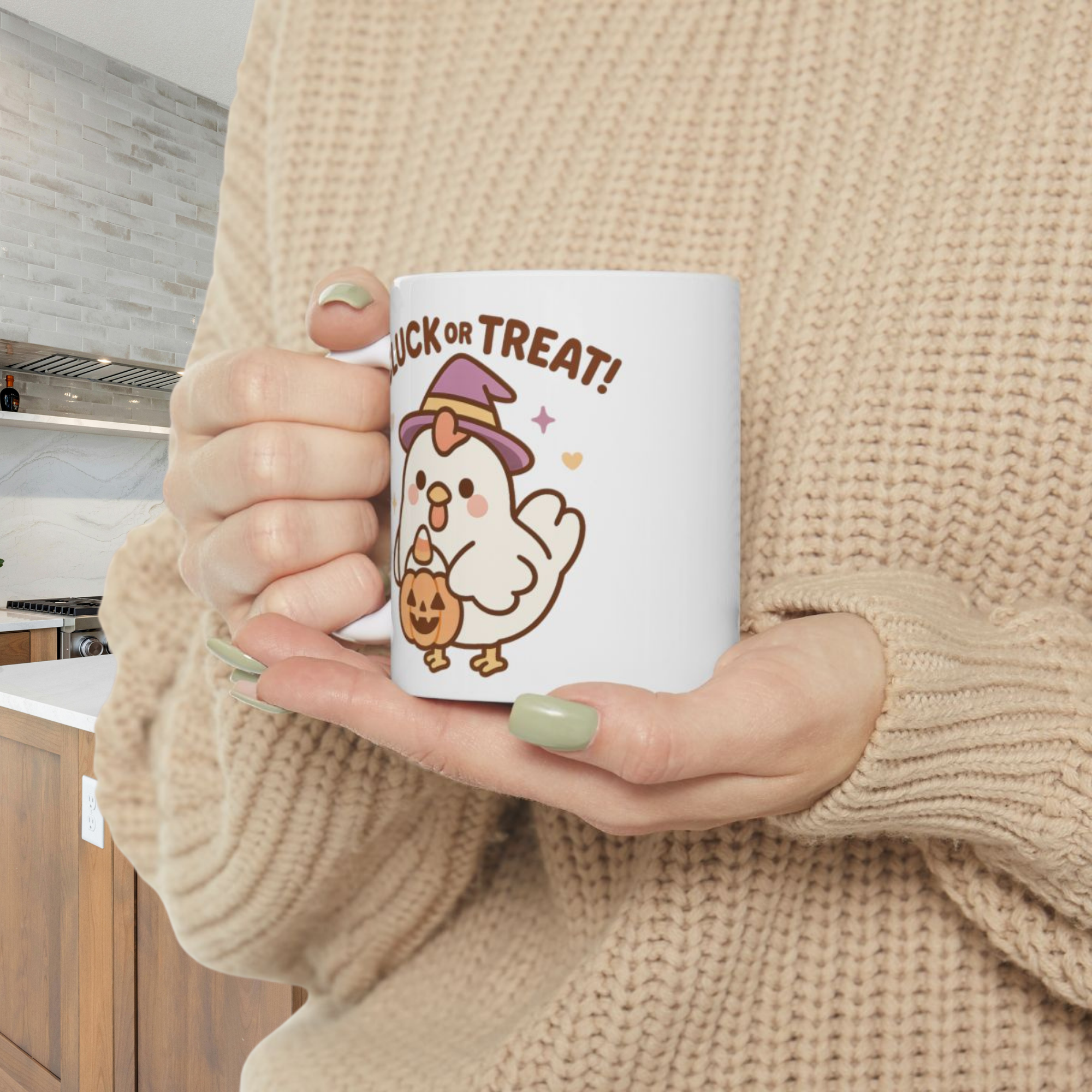 Cluck or Treat Halloween Chicken Mug Cute Witch Chicken Coffee Cup, Funny Fall Gift, Spooky Season Ceramic Mug product thumbnail image Cluck or Treat Halloween Chicken Mug Cute Witch Chicken Coffee Cup, Funny Fall Gift, Spooky Season Ceramic Mug product thumbnail image