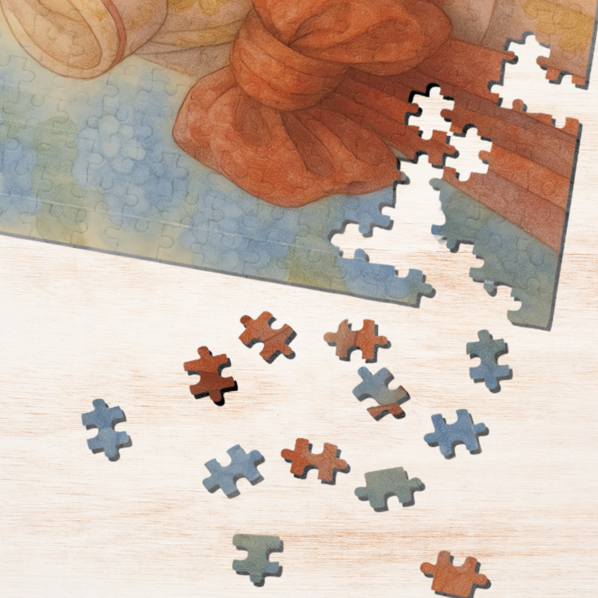 Japanese Kimono Woman Puzzle – Geisha-Inspired Art with Hydrangeas | Elegant Japanese Gift (252 / 500 / 1000 Pieces) product thumbnail image