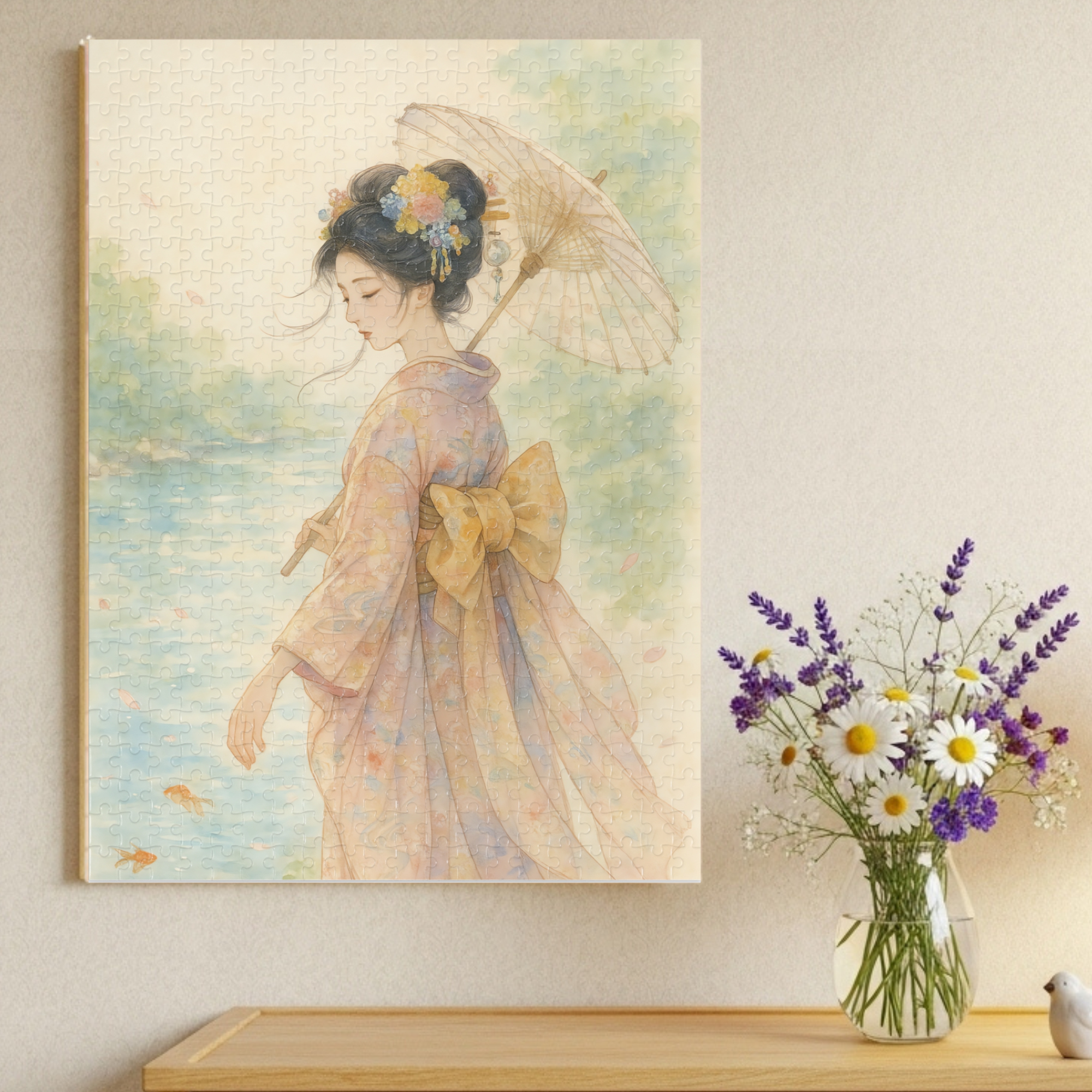 Kimono Beauty Puzzle – Goldfish by the Summer Water (252 / 500 / 1000 Pieces) product thumbnail image