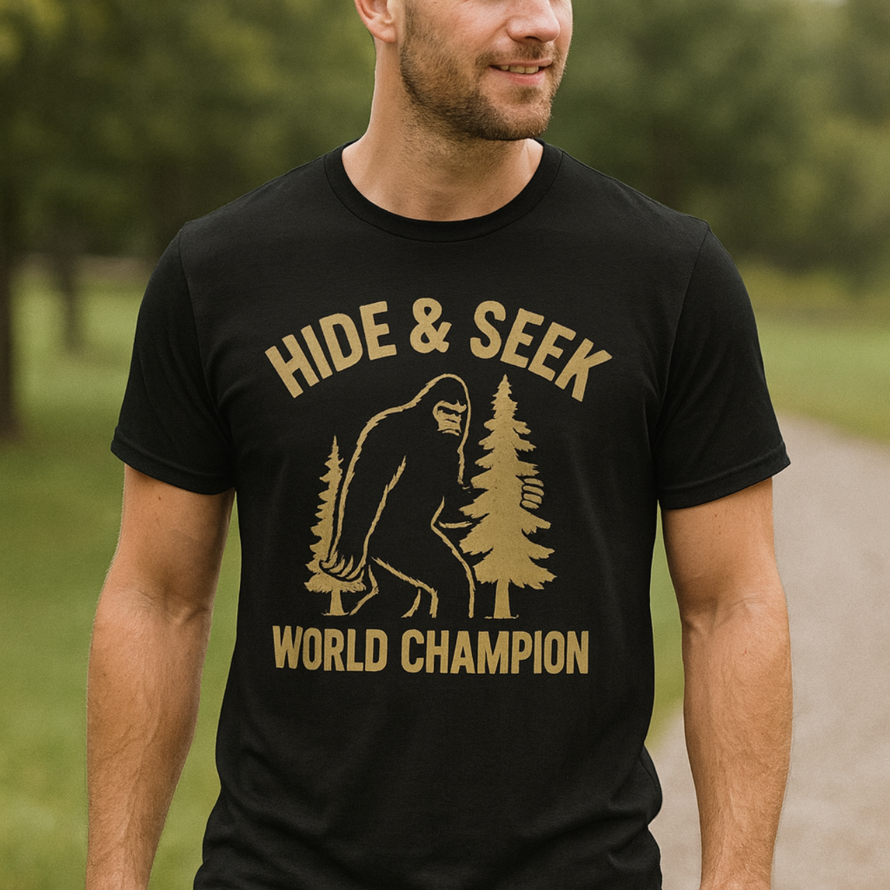 Hide &amp; Seek World Champion Unisex Softstyle T-Shirt, Funny Tee, Sasquatch Lover Gift, Casual Wear, Humorous Shirt, Great for Parties