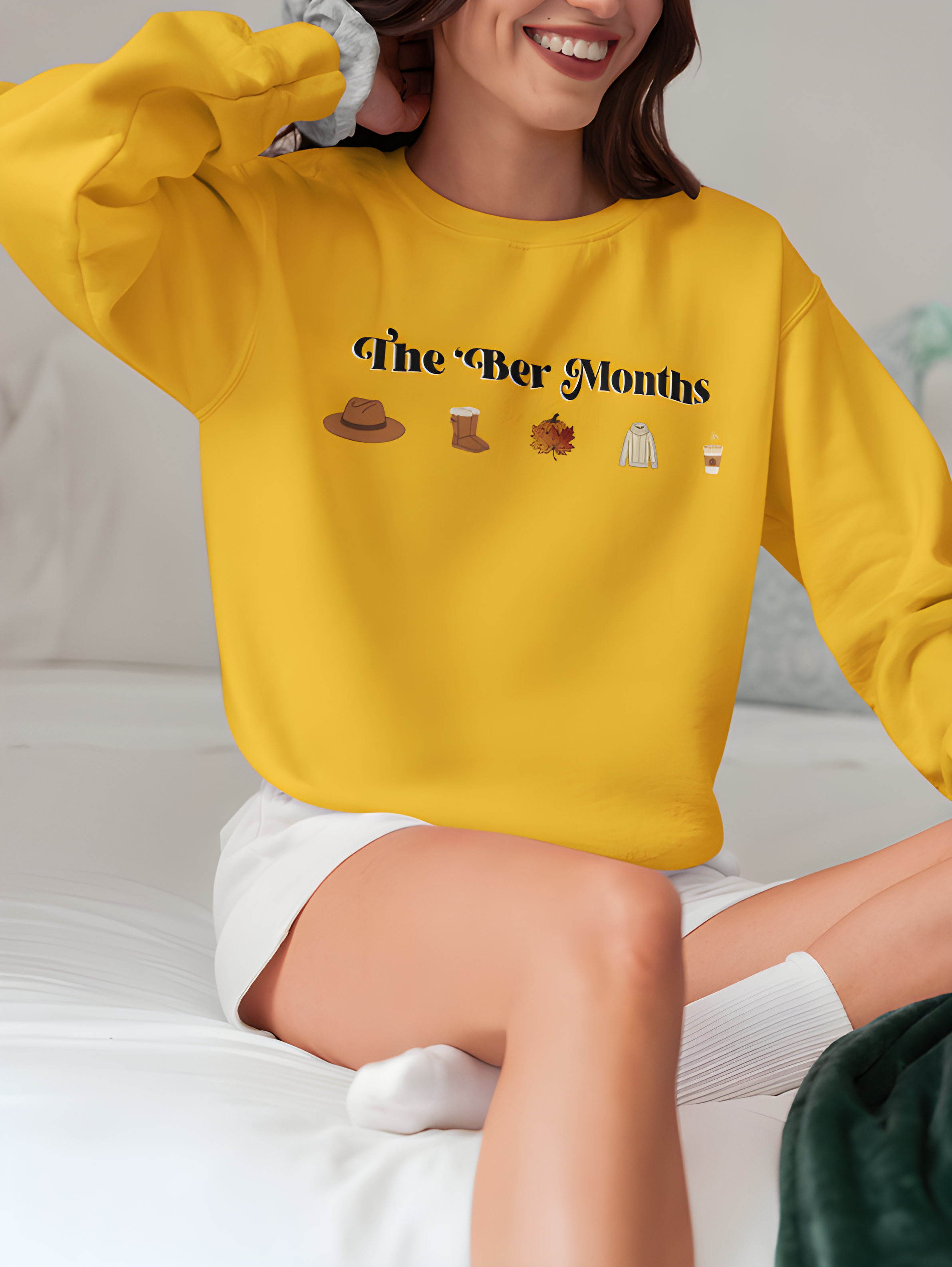 Unisex The Ber Months Heavy Blend Crewneck Sweatshirt - Cozy Fall &amp; Winter Vibes product thumbnail image