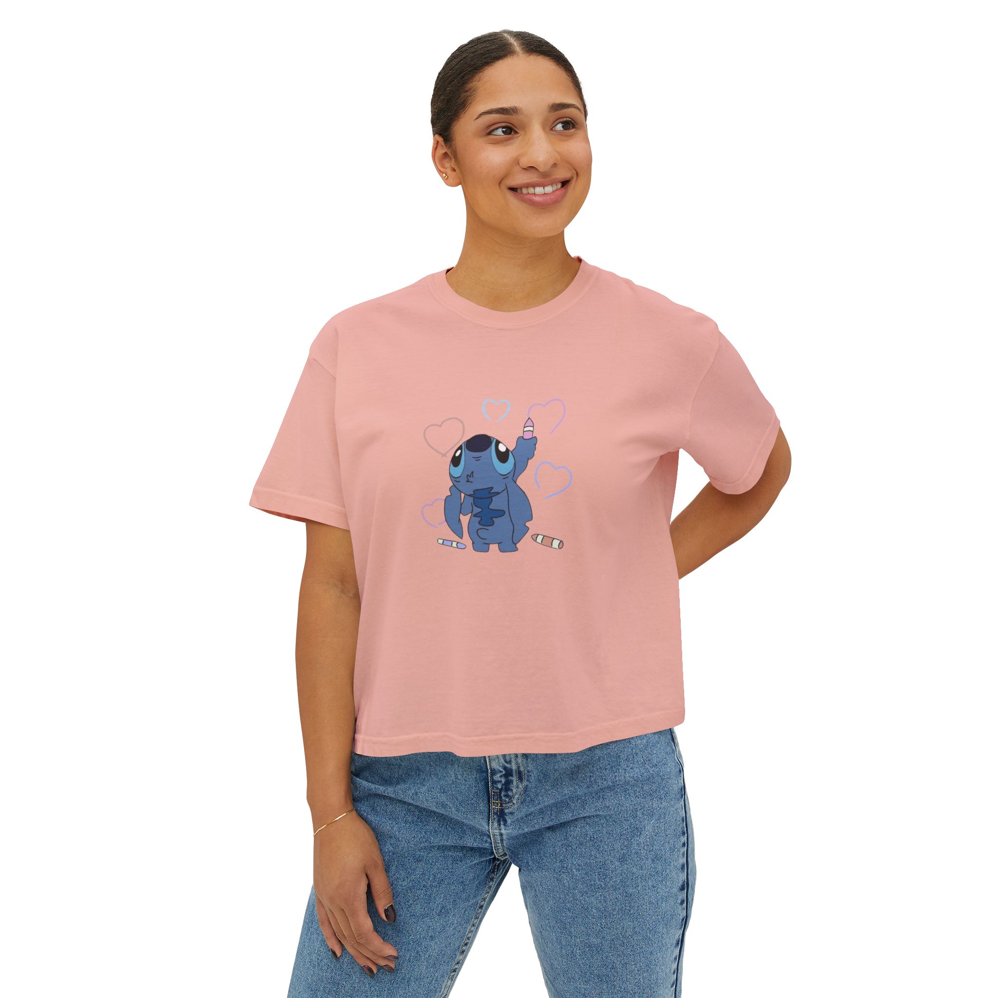 Personalized Women's Boxy T-Shirt, Perfect for Everyday Wear, Gift for Her, Birthdays Mother's Day Christmas Gifts, Summer Outfits, Relaxed Style product thumbnail image Personalized Women's Boxy T-Shirt, Perfect for Everyday Wear, Gift for Her, Birthdays Mother's Day Christmas Gifts, Summer Outfits, Relaxed Style product thumbnail image