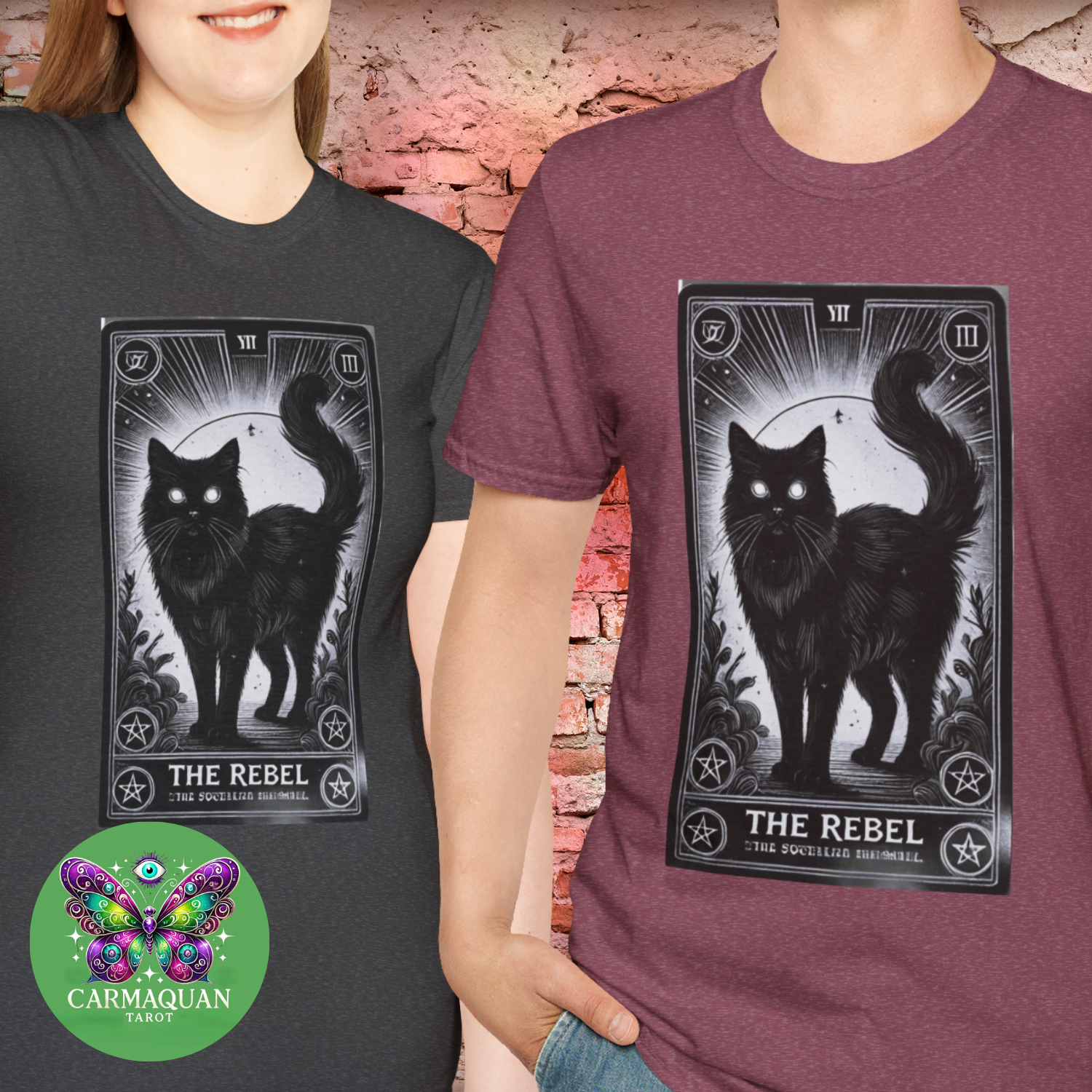 Mystical Rebel Cat Tarot Unisex Tee – Enchanted Black Cat Shirt, Witchy Graphic Tee, Halloween, Occult Fashion, Gift for Cat Lovers & Witches product thumbnail image Mystical Rebel Cat Tarot Unisex Tee – Enchanted Black Cat Shirt, Witchy Graphic Tee, Halloween, Occult Fashion, Gift for Cat Lovers & Witches product thumbnail image