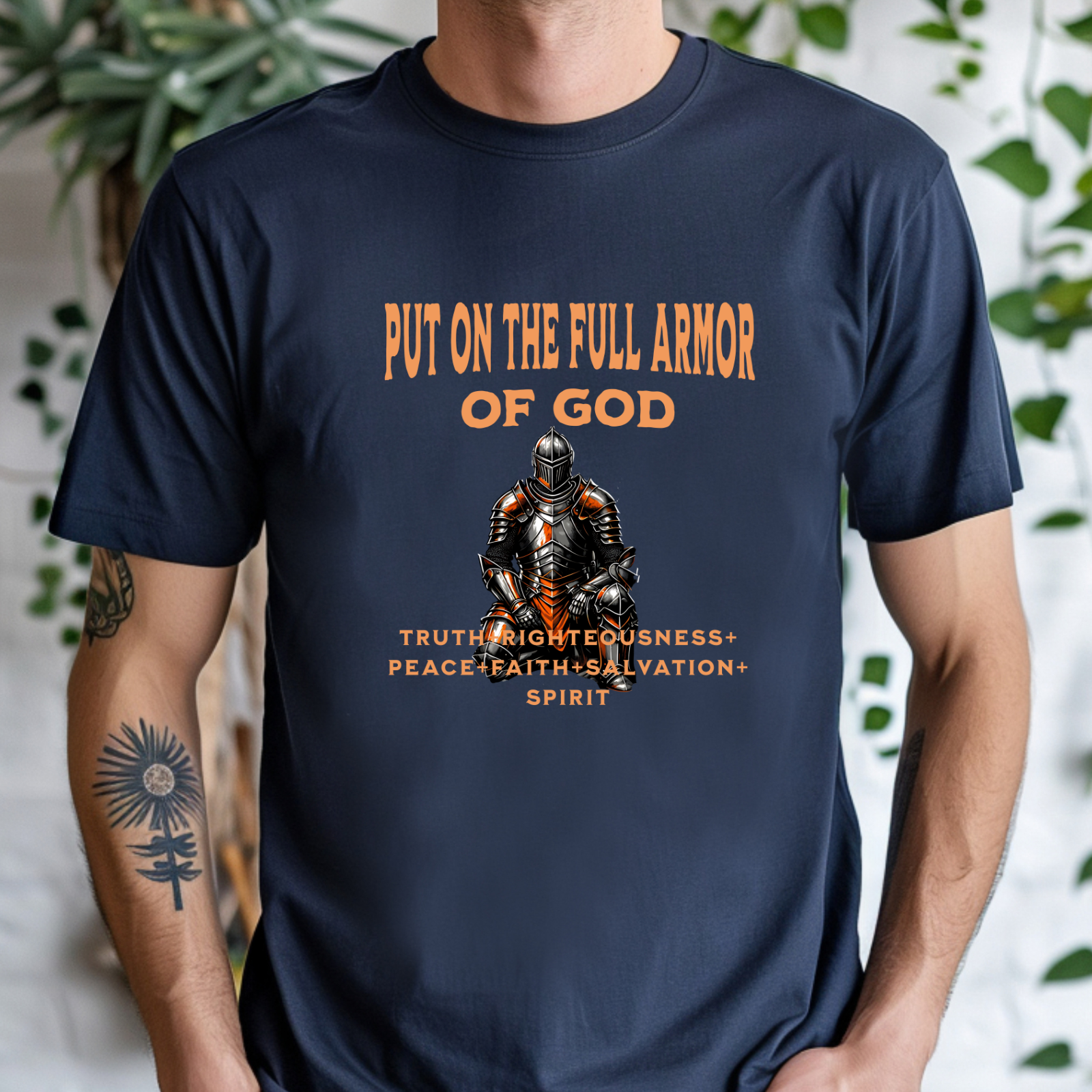 Put on the Full Armor of God T-Shirt – Ephesians 6:11 Christian Tee | Faith-Based Garden Bible Verse Shirt product thumbnail image Put on the Full Armor of God T-Shirt – Ephesians 6:11 Christian Tee | Faith-Based Garden Bible Verse Shirt product thumbnail image