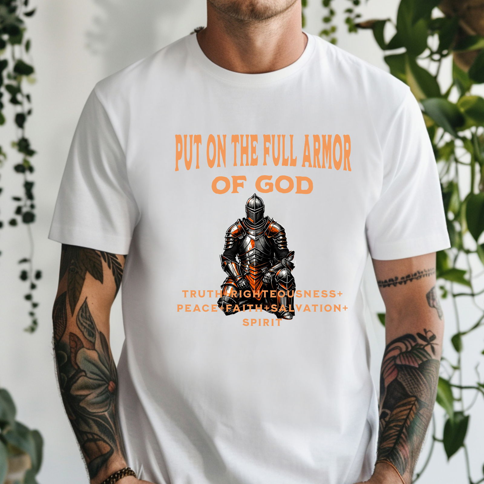 Put on the Full Armor of God T-Shirt – Ephesians 6:11 Christian Tee | Faith-Based Garden Bible Verse Shirt product thumbnail image Put on the Full Armor of God T-Shirt – Ephesians 6:11 Christian Tee | Faith-Based Garden Bible Verse Shirt product thumbnail image